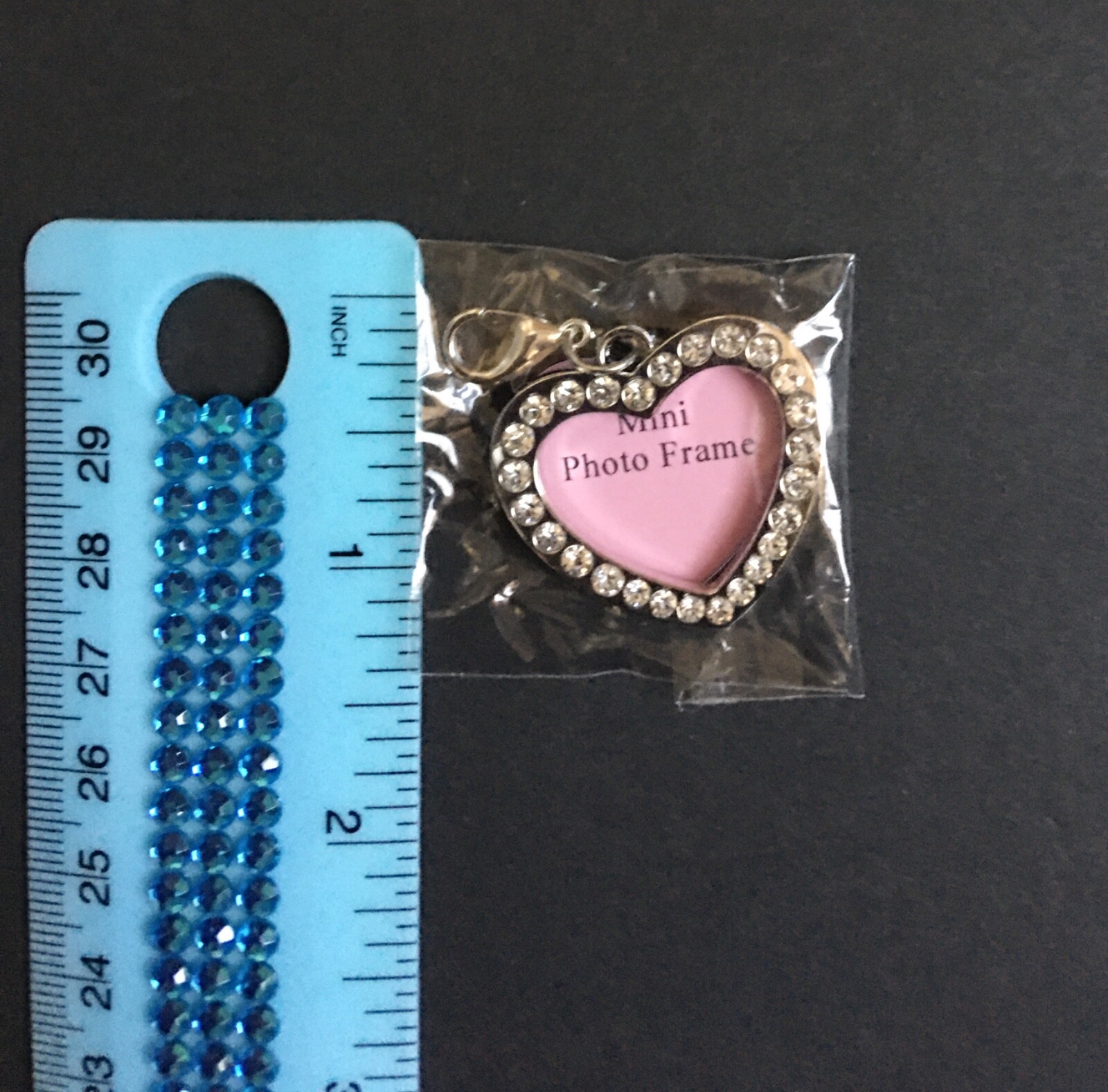 SILVER HEART SHAPED PET ID TAG BLING RHINESTONES CAT DOG COLLAR TAG CHARM