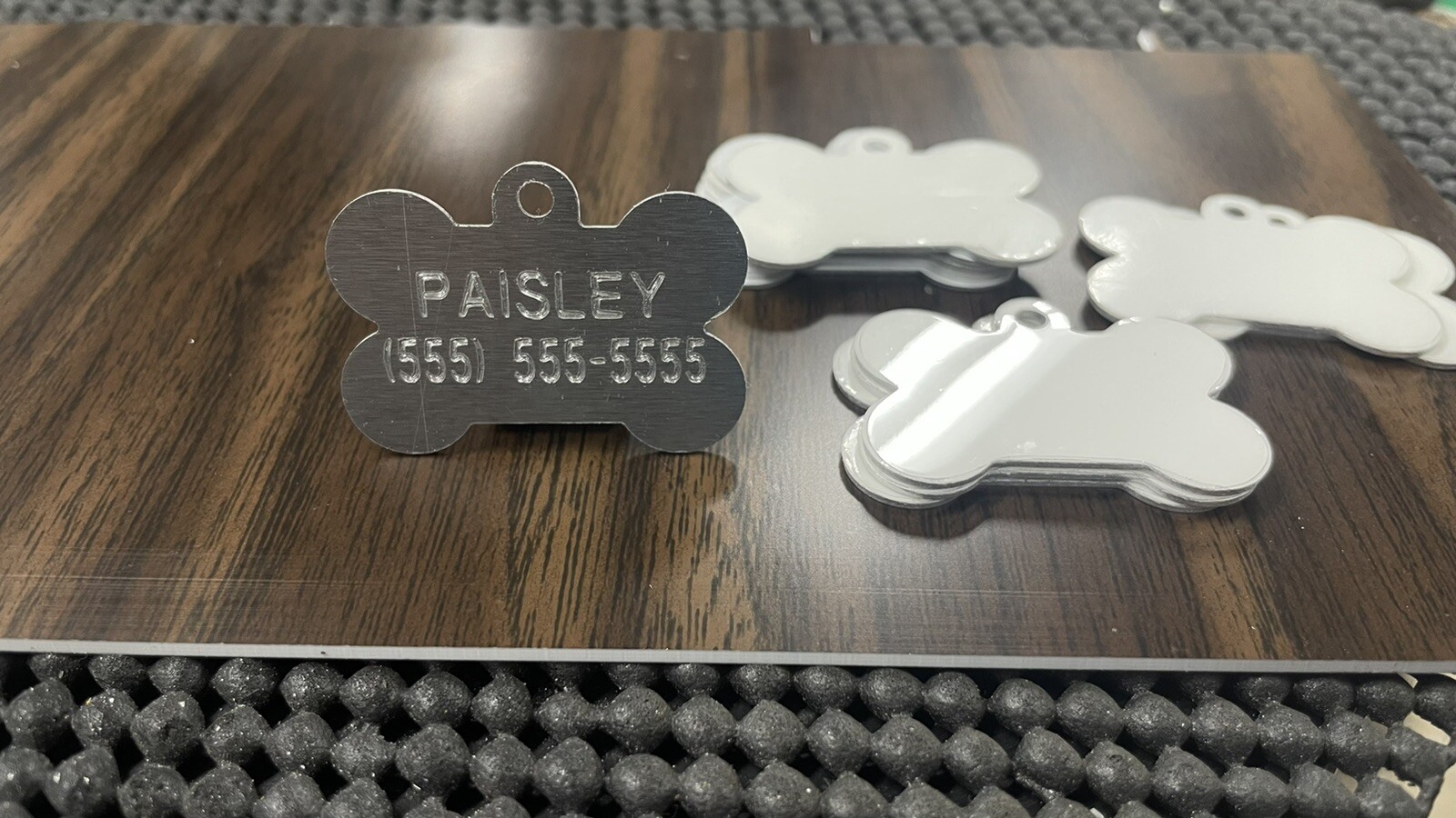 24 Pieces Dog Tags Sublimation Dog Tags Blank Bone Shape Pet Dog Tag Pink Tags