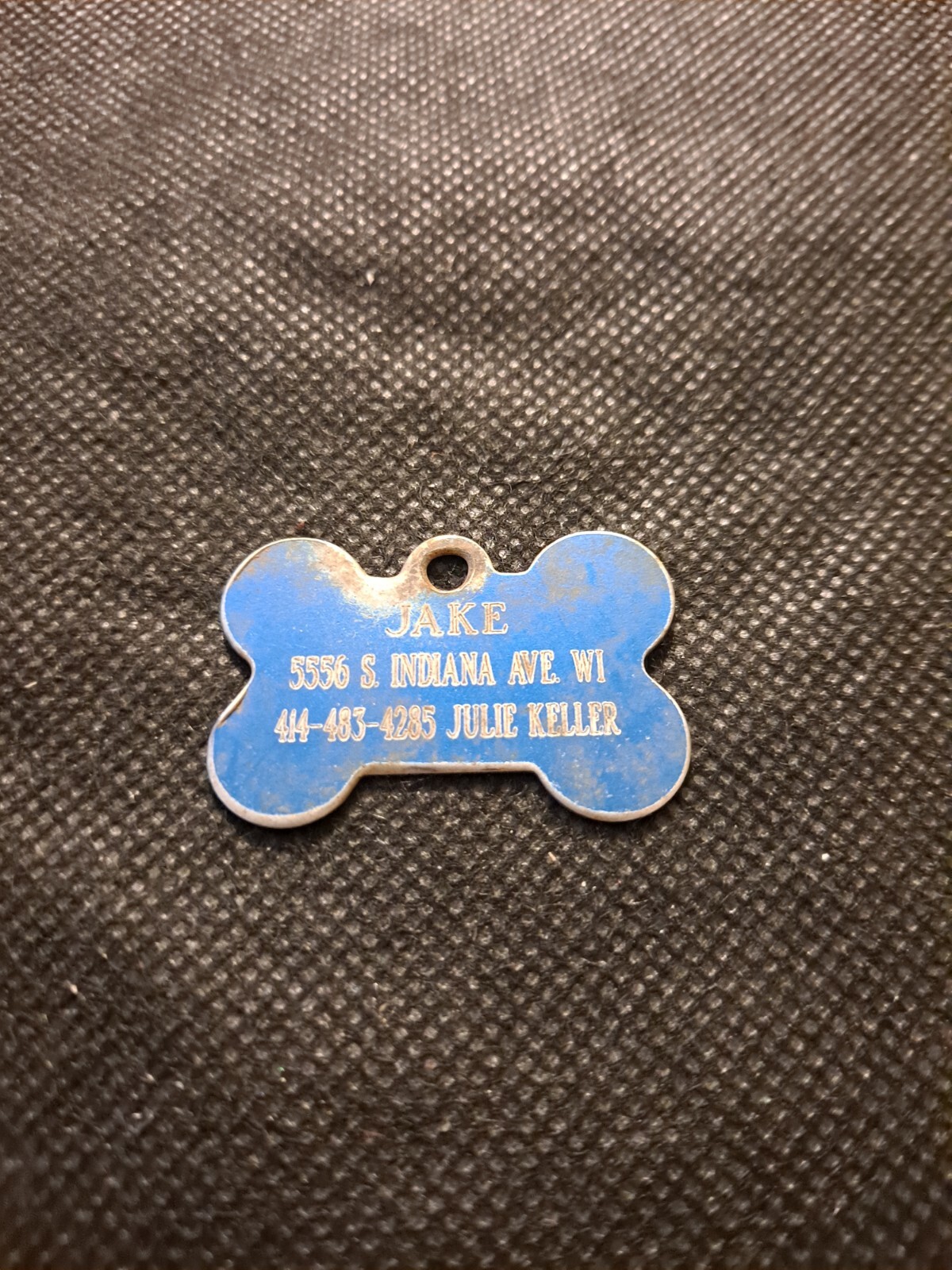 1999 MILWAUKEE WI DOG I.D. TAG JAKE DOG TAG! e7021UXX