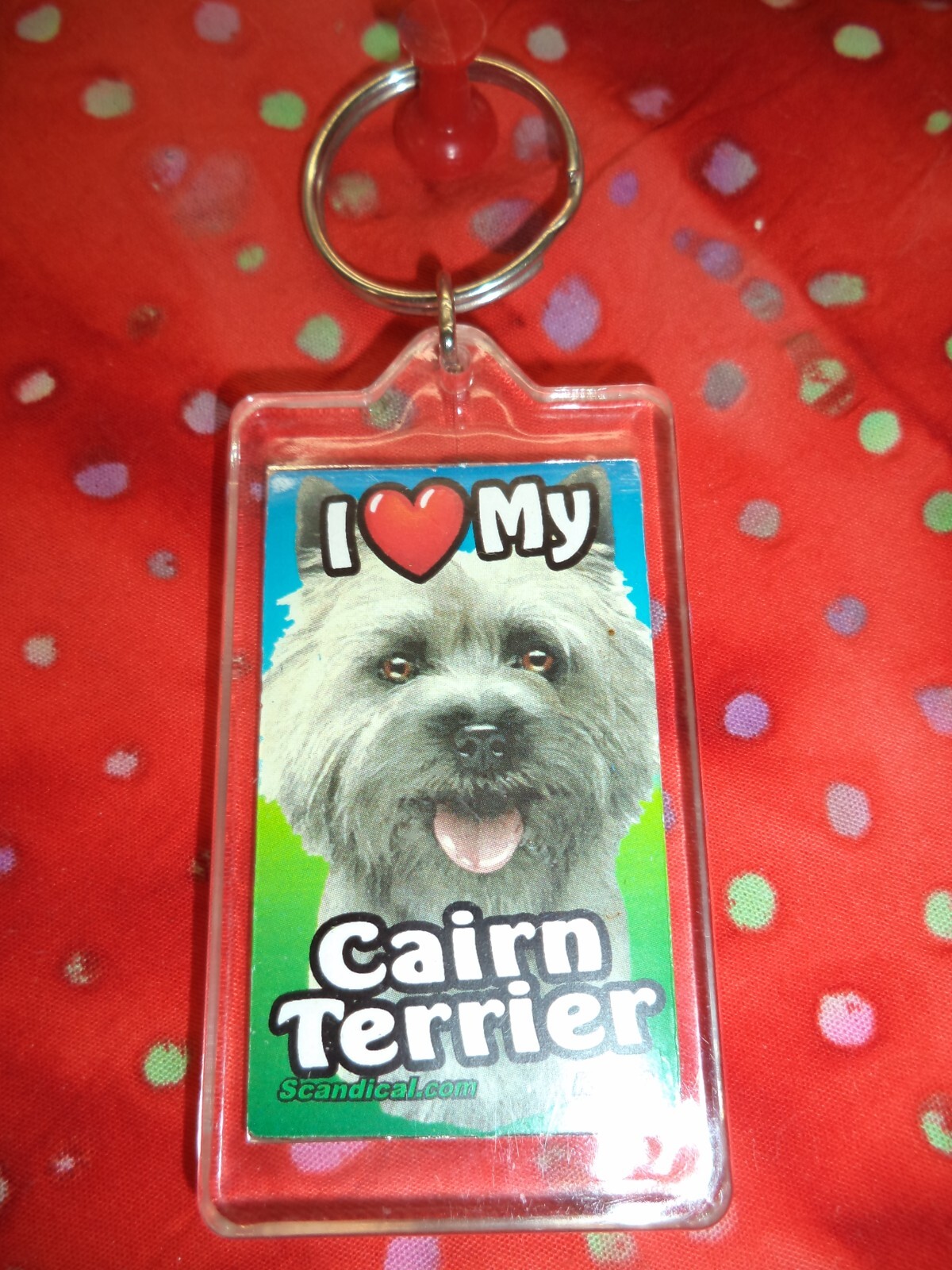 SCANDIAL PET KEY CHAINS – DOUBLE SIDED – I LOVE MY __DOG__ YOU PICK BREED! #4