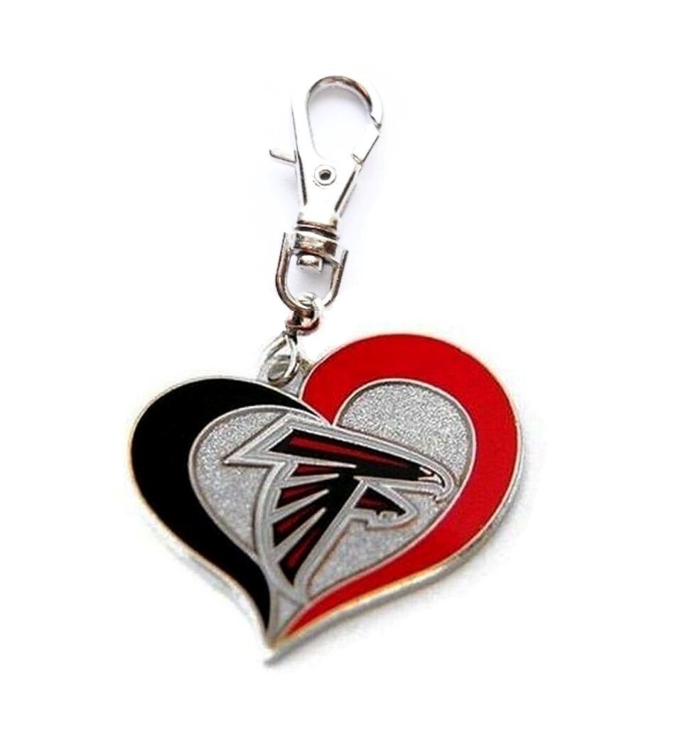 ATLANTA FALCONS FOOTBALL CHARM ZIPPER PULL PURSE WALLET BACKPACK DOG CAT COLLAR