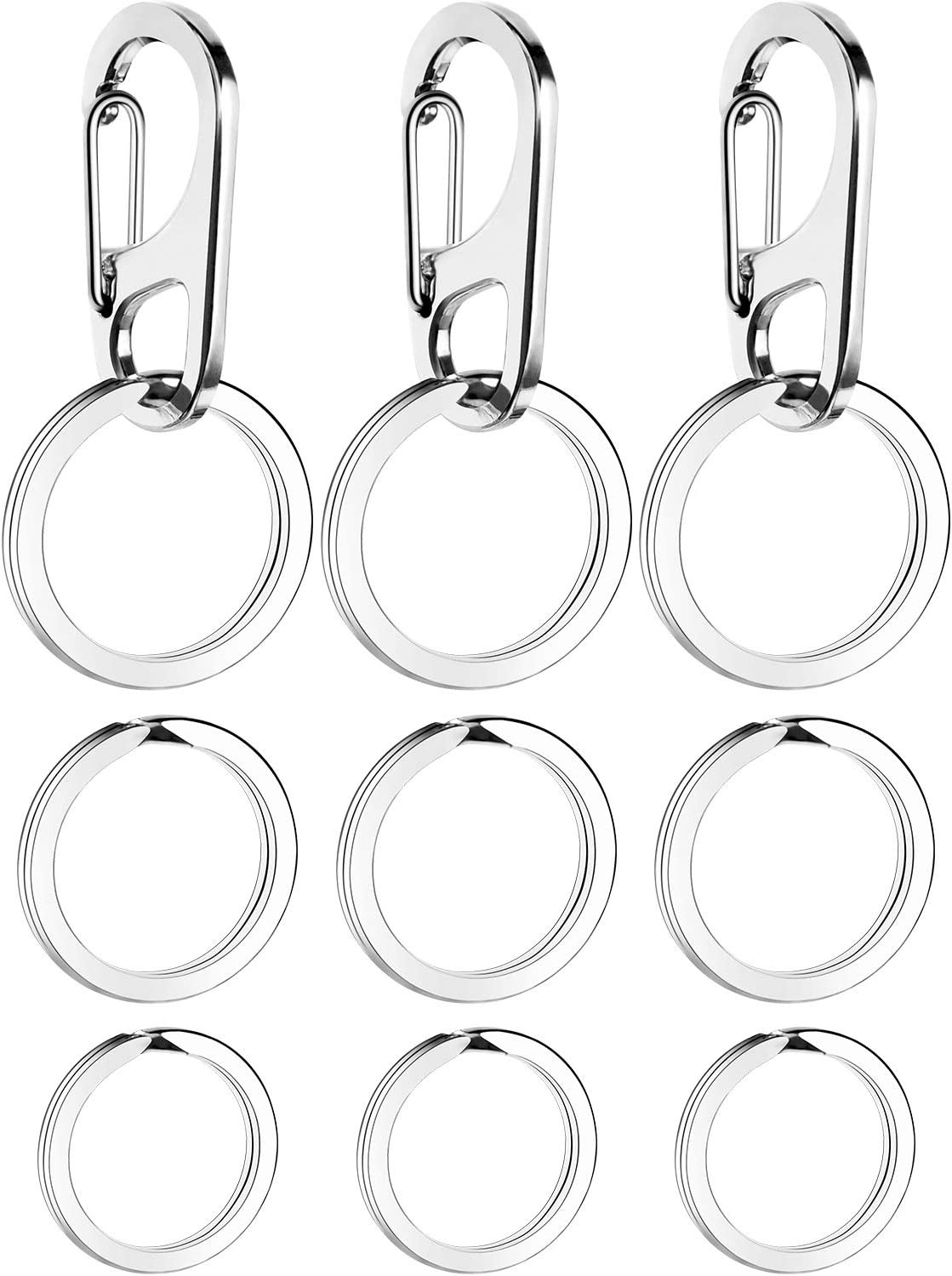 3 Sets Dog Tag Clip Dog ID Tag with Rings Holder for Dogs