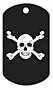 SKULLS & BONES PERSONALIZED MILITARY STYLE PET ID TAG