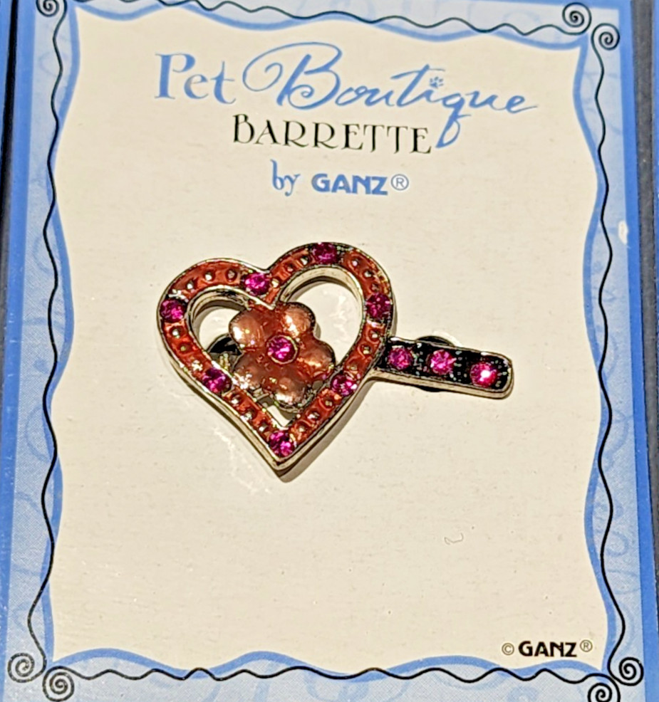 Pet Boutique Rhinestone 1″ Barrette by GANZ Love your Fur Baby 3 Pc Lot