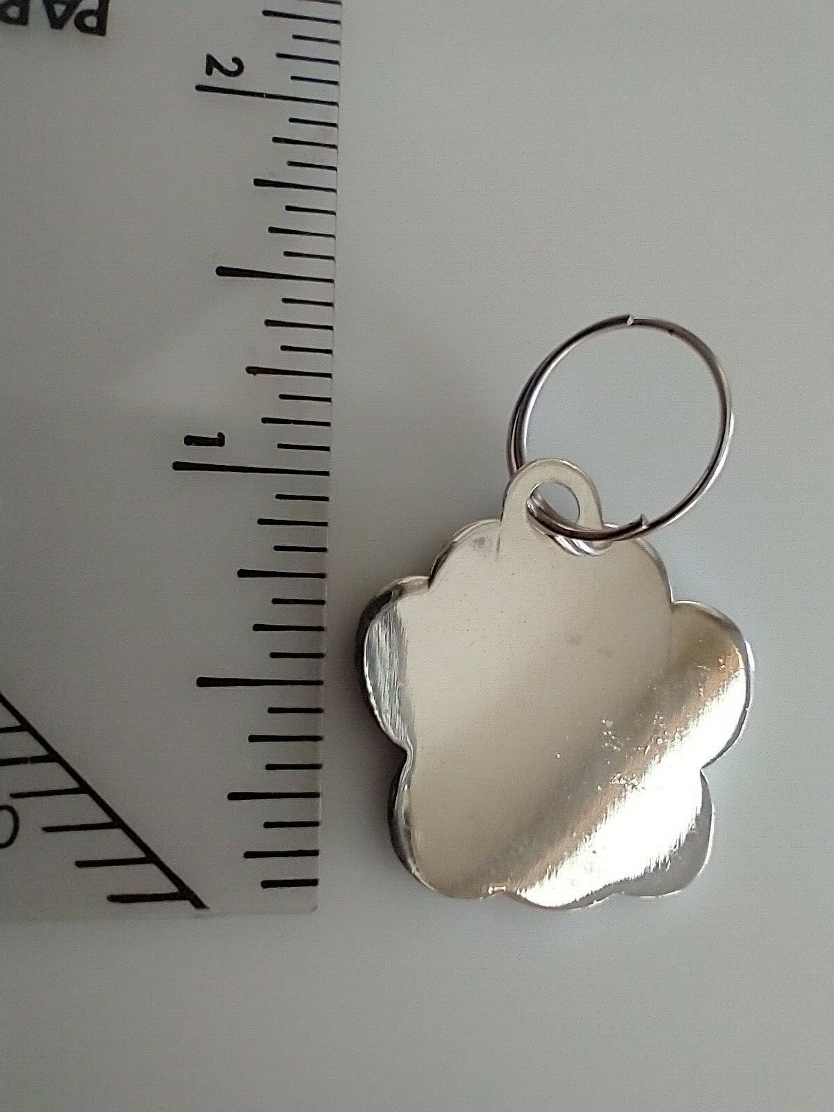 Paw Print Dog Cat Collar Tag Enamel Glitter Pink Blue Red Silver Gold Color