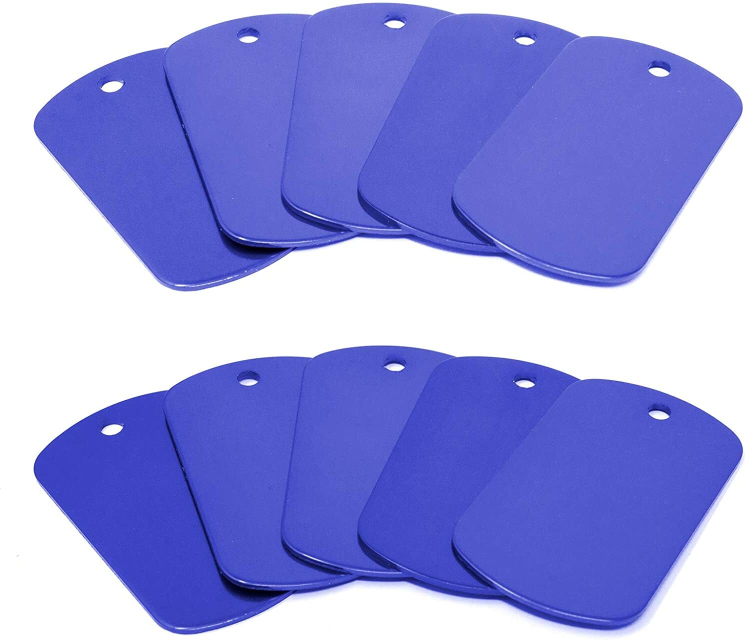 BULK – Blue Anodized Aluminum Military GI Dog Tags for Laser Engraving/Crafting