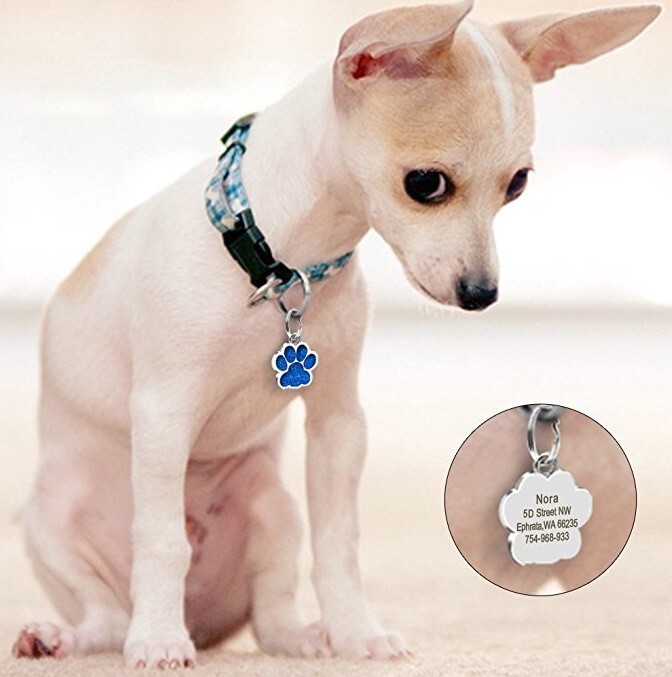 Pet ID Dog cat tag personalized engraving anti loss collar pendant double-sided