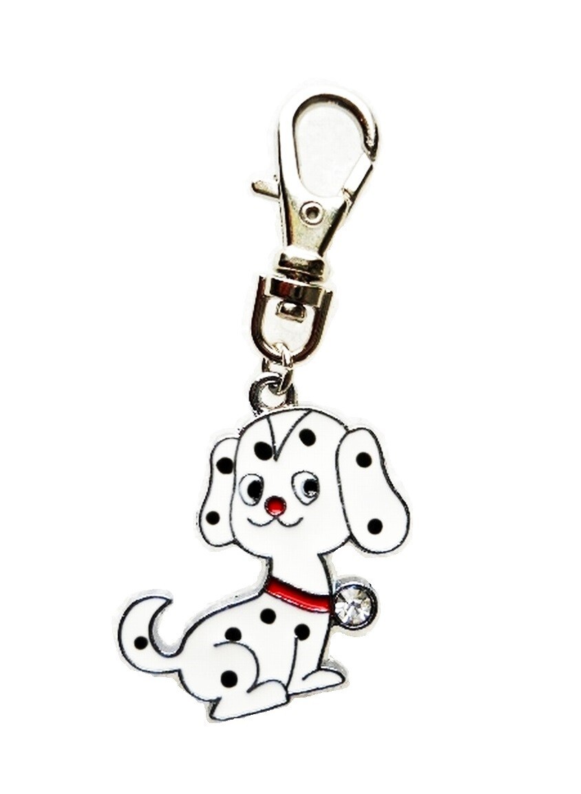101 DALMATIAN DOG CHARM FIREMAN ZIPPER PULL PURSE WALLET BACKPACK DOG CAT COLLAR