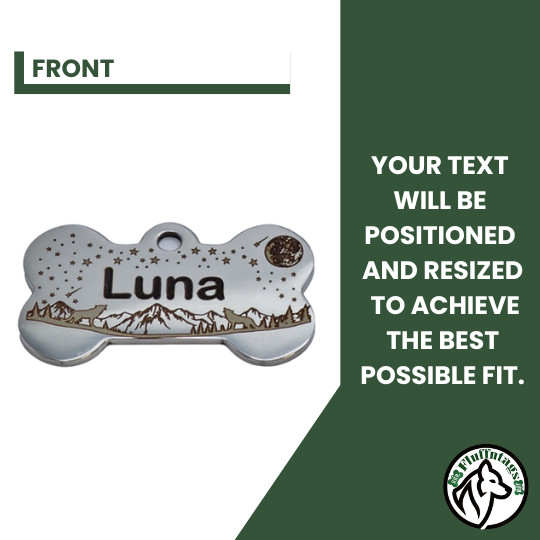 Custom Deep Engraved Pet ID Stainless Steel Dog ID Tag Bone Lifetime Warranty *