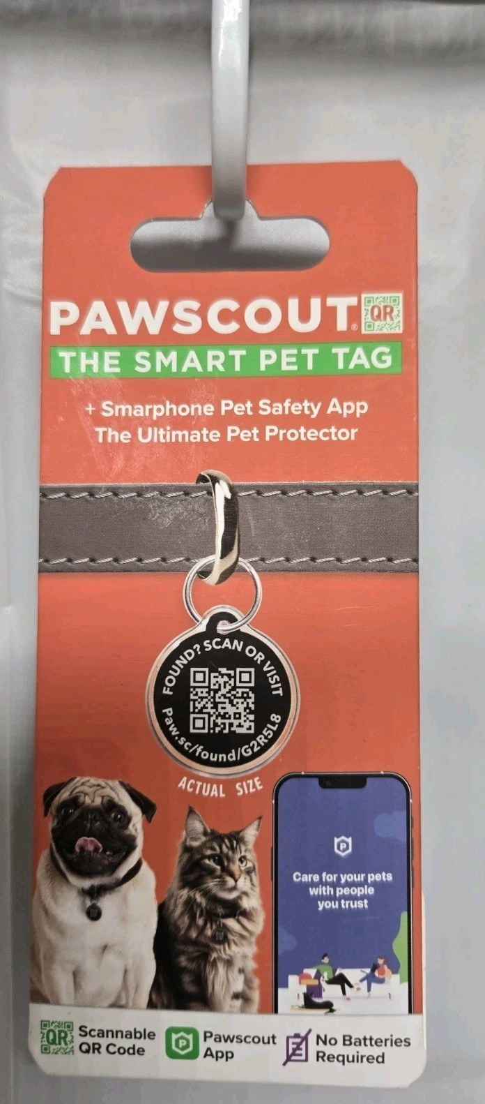 Pawscout The Smart Pet Tag Ultimate Pet Protector Smartphone Pet Safety App QR
