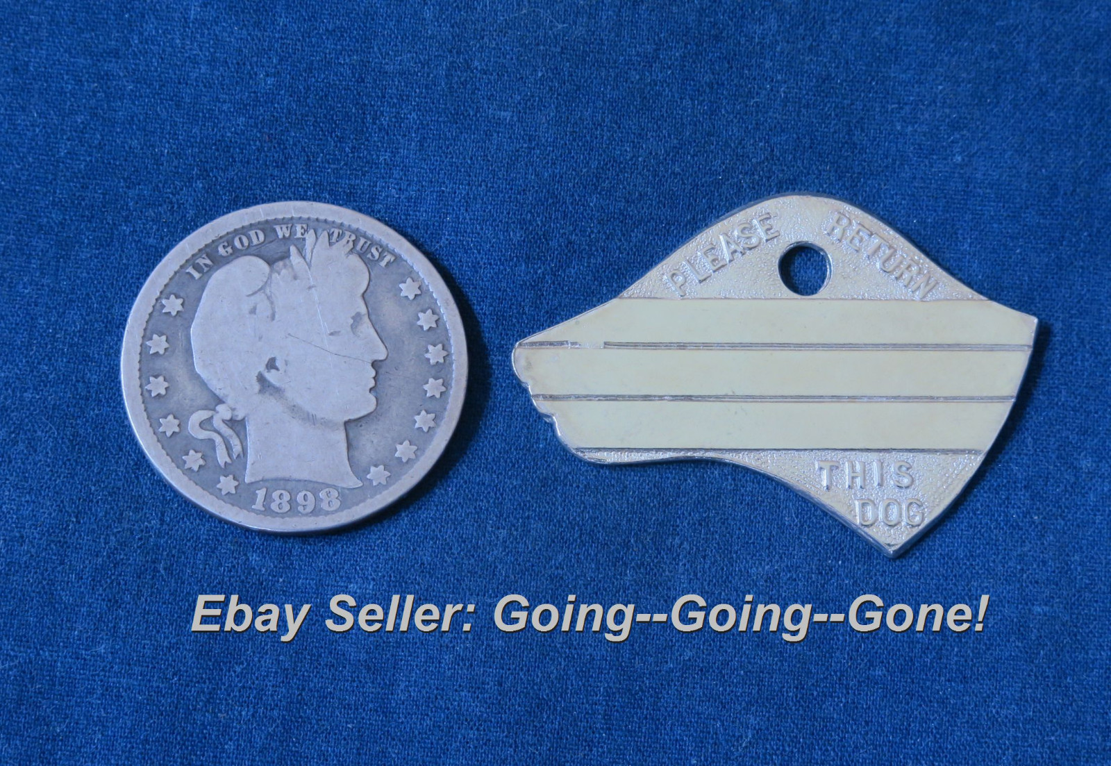 RARE ANTIQUE DOG TAG SHAPED LIKE A DOG’S HEAD DOG COLLAR TAG NICKEL SILVER COOL!
