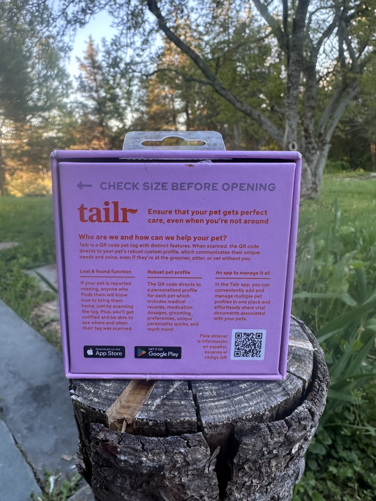 Tailr Smart QR Code Dog Tag, Pet ID Tag with App, Lost Pet Recovery, LARGE