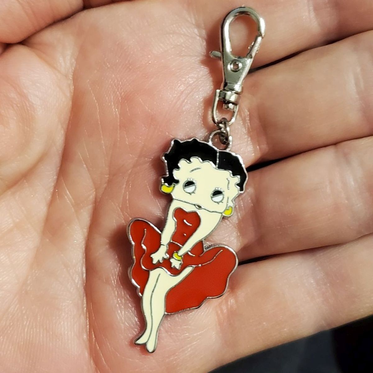 BETTY BOOP BAG CHARM ZIPPER PULL PURSE BACKPACK WALLET GYM BAG PET DOG COLLAR