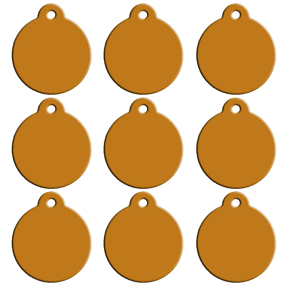 100pcs Whosale Aluminum Blank Dog ID Tags Personalized Round Shape Tag 9 Colors