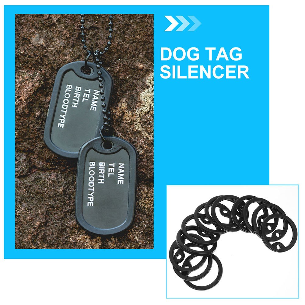 6Pcs Reusable Silicone Dog Id Tag Silencers for Pet Accessories