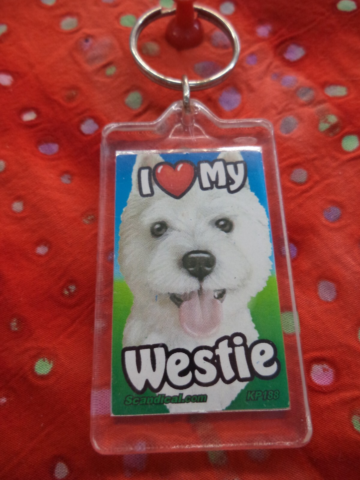 SCANDIAL PET KEY CHAINS – DOUBLE SIDED – I LOVE MY __DOG__ YOU PICK BREED! #3