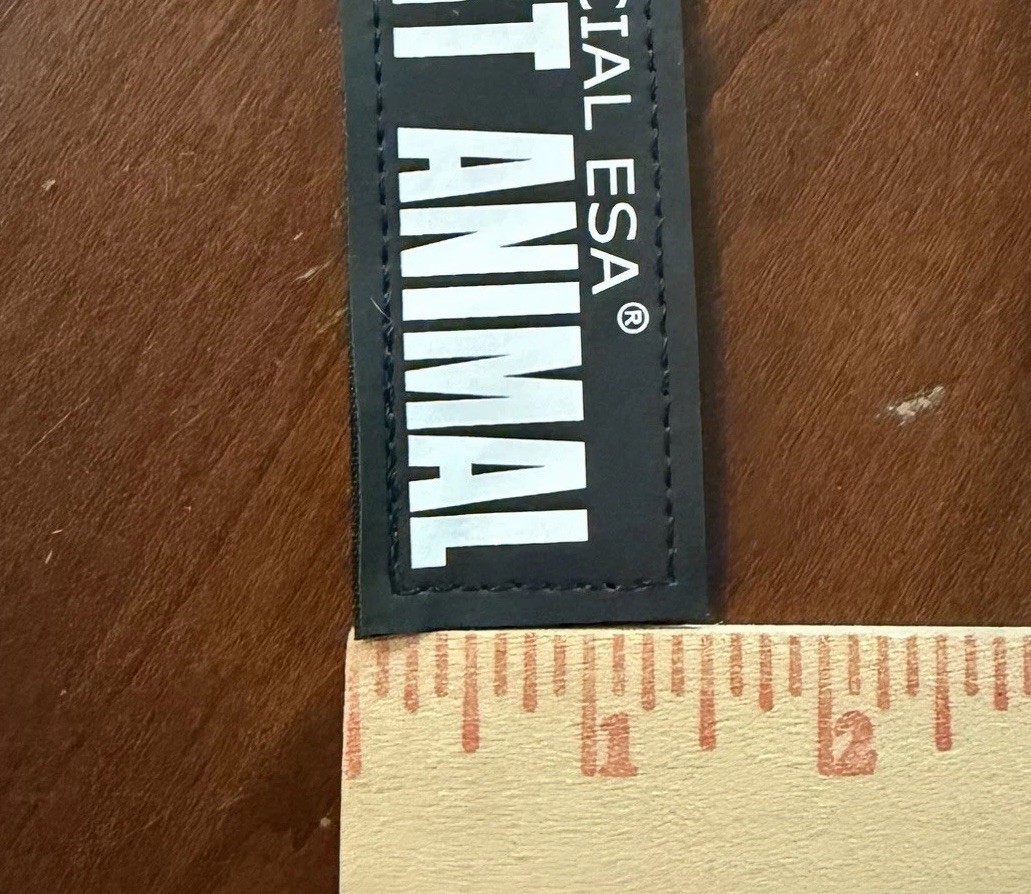 2 Official ESA (Emotional Support Animal) Removable Patches For Vest 4.75”x 1.5”