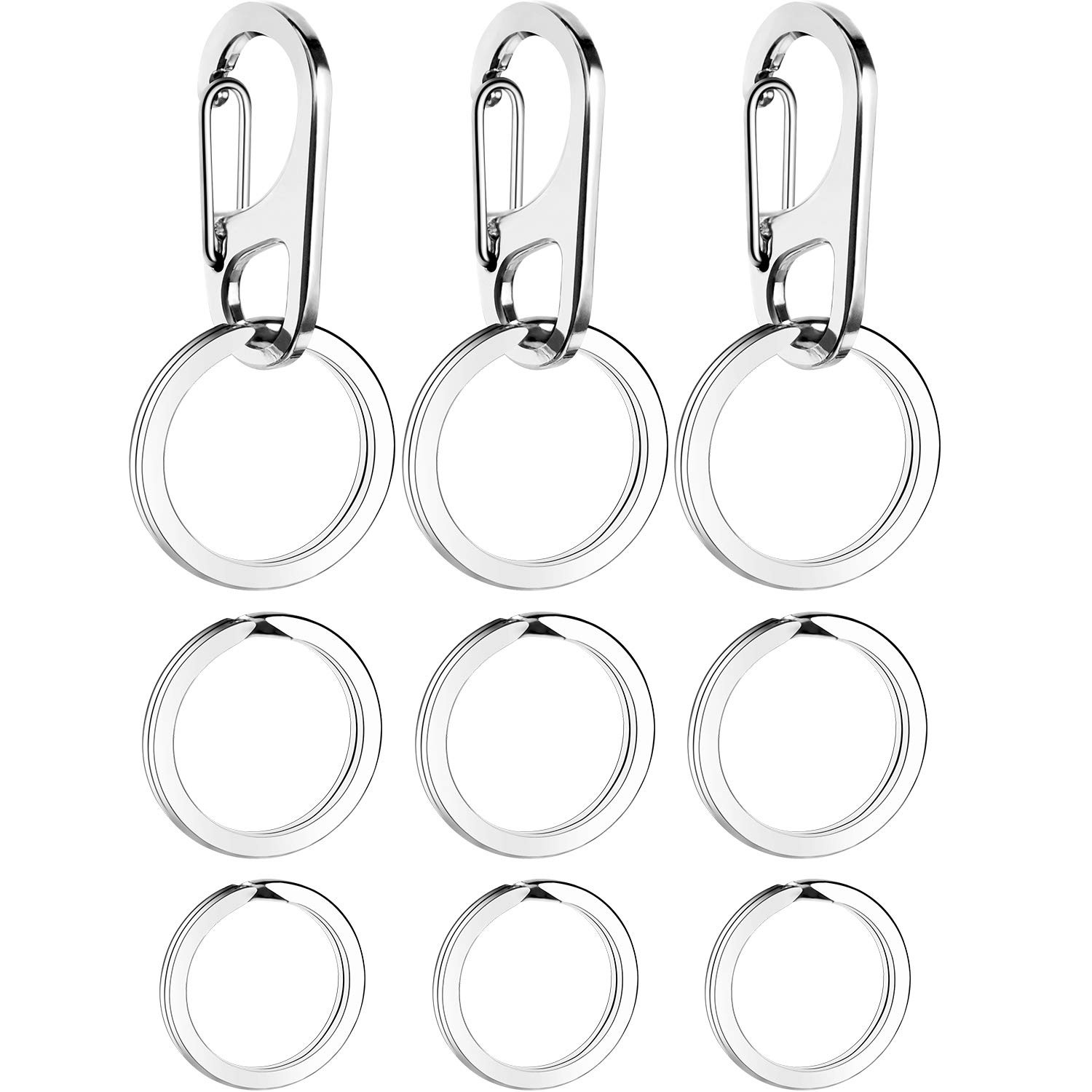 JOVITEC 3 Sets Dog Tag Clip ID Tag with Rings Holder for Dogs and Cats Collar…