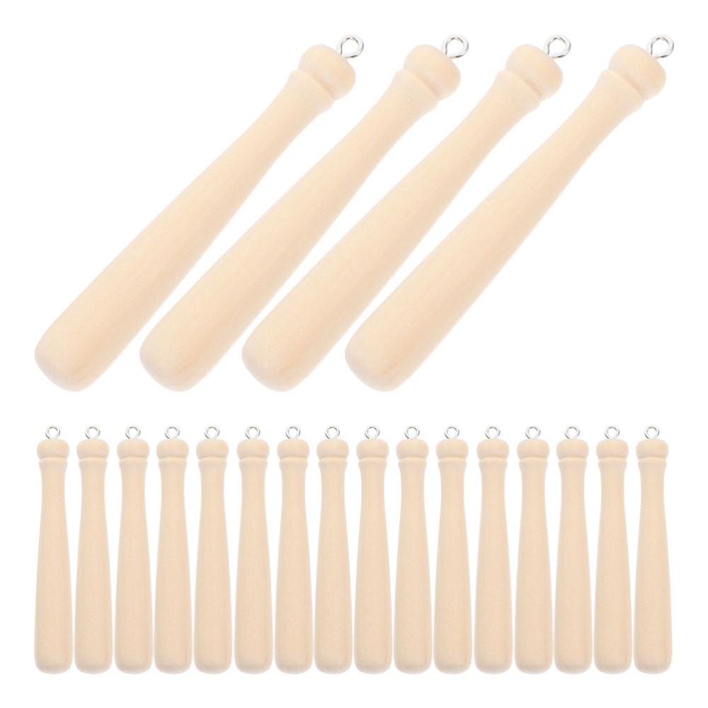 55Pcs Pendant Making Supplies Handmade Baseball Bat Ornament Accessories