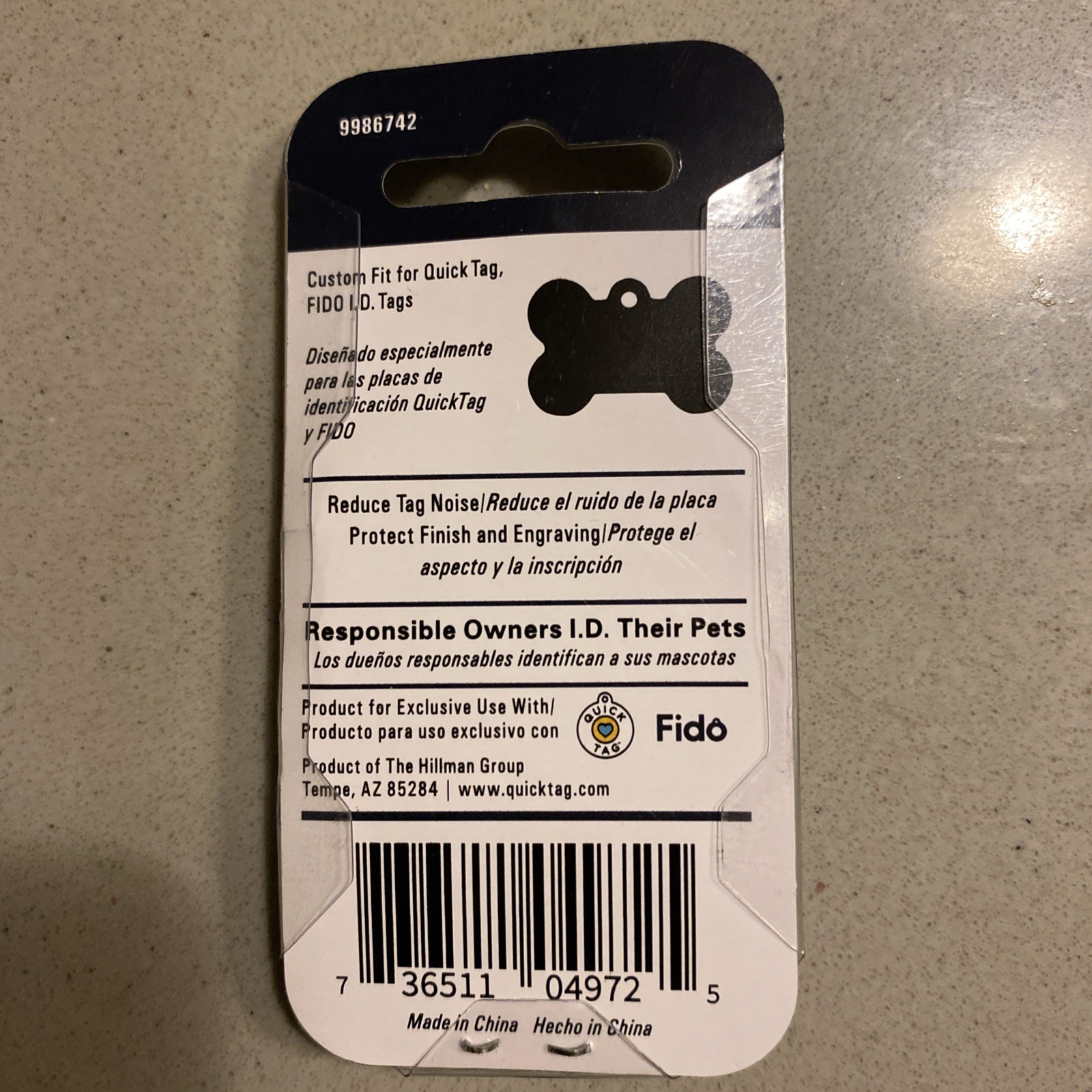 ID Tag Accessory Silencer Pack Of Three Pink Bone Design