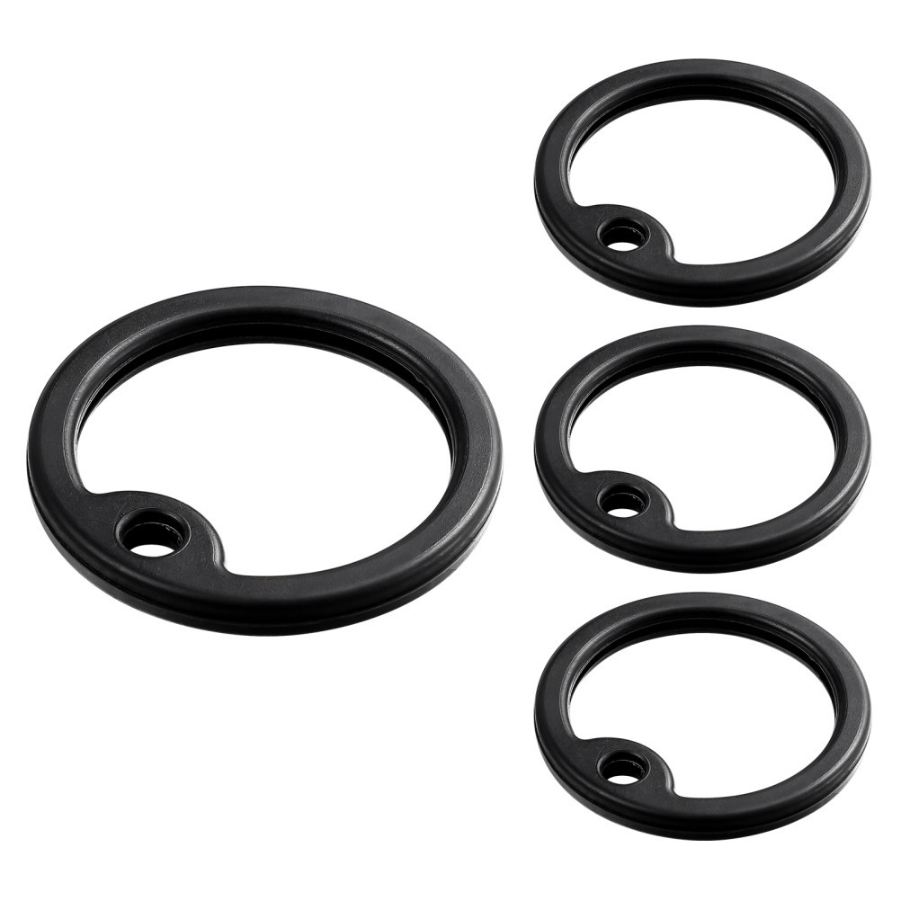 4Pcs Silicone Cover Pet Tag Silencers Black for Dog Collar Name Tag Ring