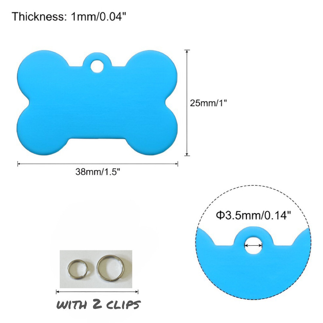 Dog Tag, Aluminium Personalized Pet Tags, Custom Text,Anti-Loss ID Cat Dog Tags
