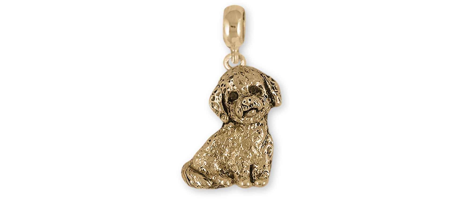Poochon Pandora Charm Slide 14k Gold Vermeil Handmade Bichapoo Jewelry This Char