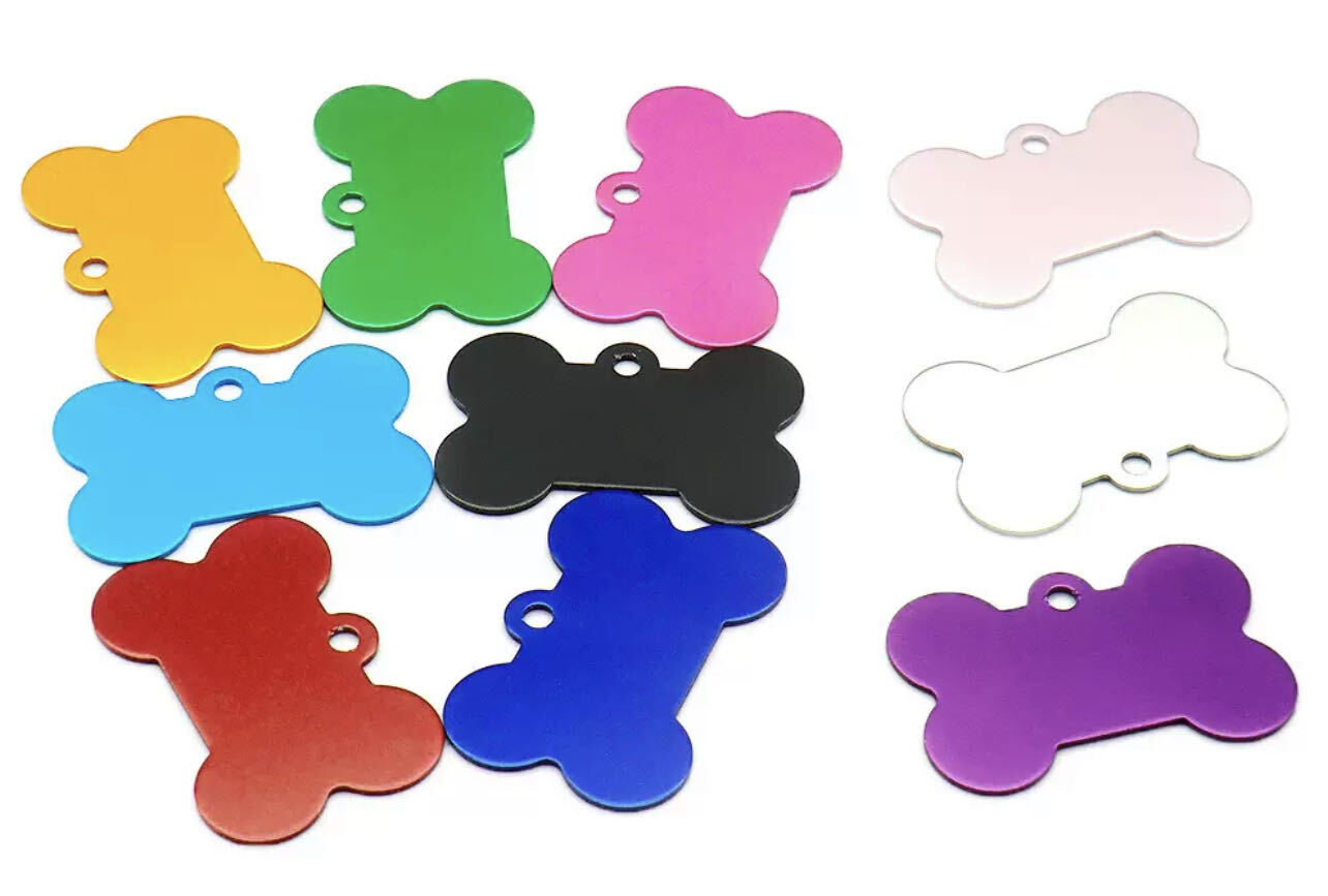Dogs Cats ID Tags Personalized Pet Tags 2sides Engraved Bone Shape
