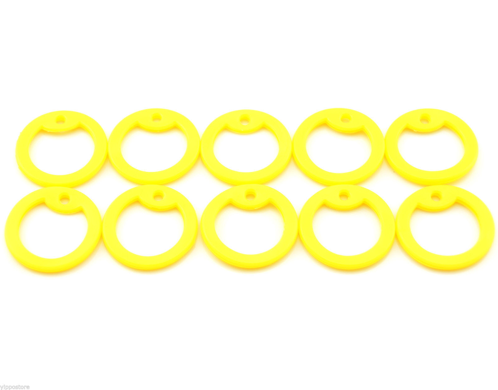Pack of 10 Yellow Color Military Army ID Dog Tag Rubber Silicone Silencers