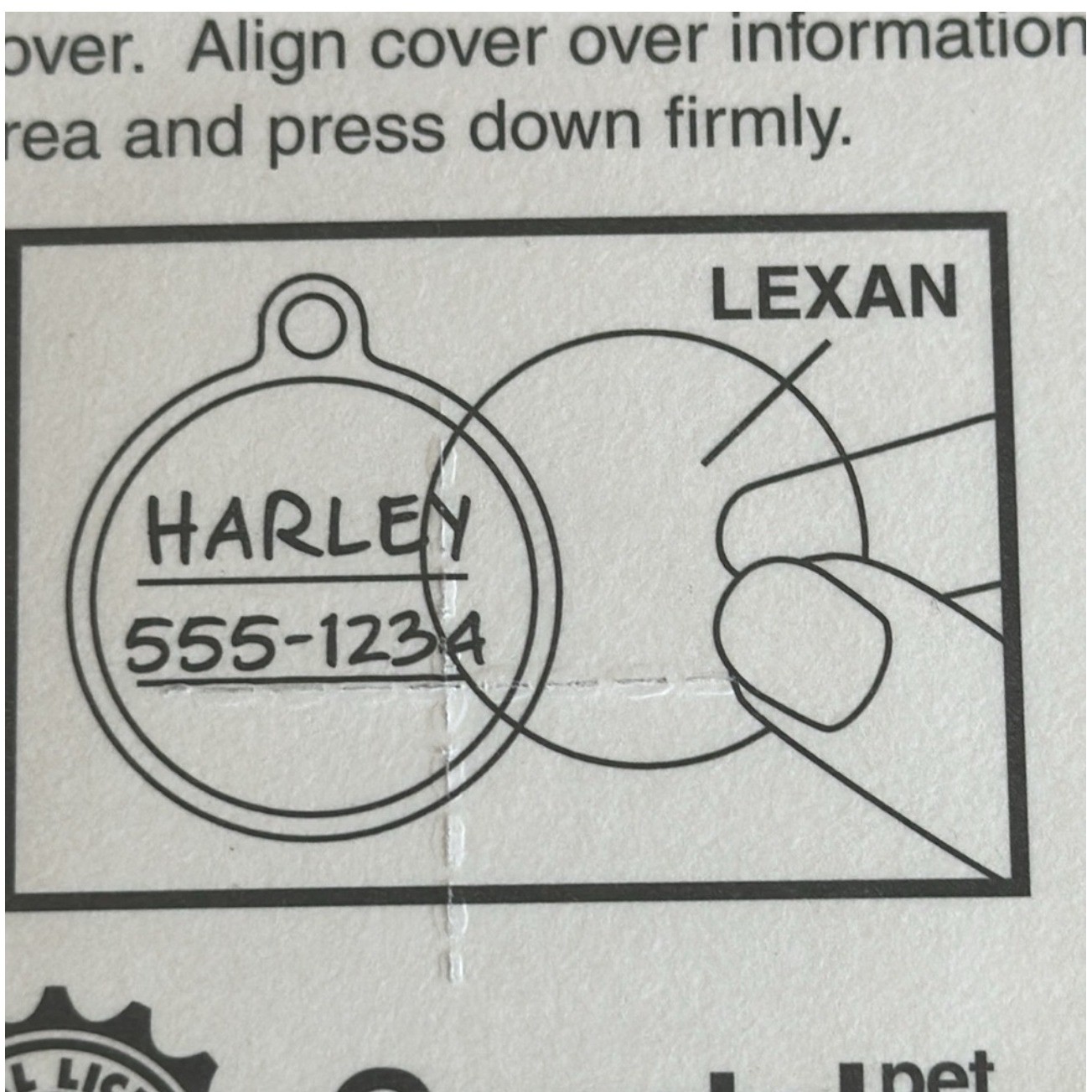 Harley Davidson Pet ID Tag Nickel Plated Solid Brass Waterproof Easy Apply