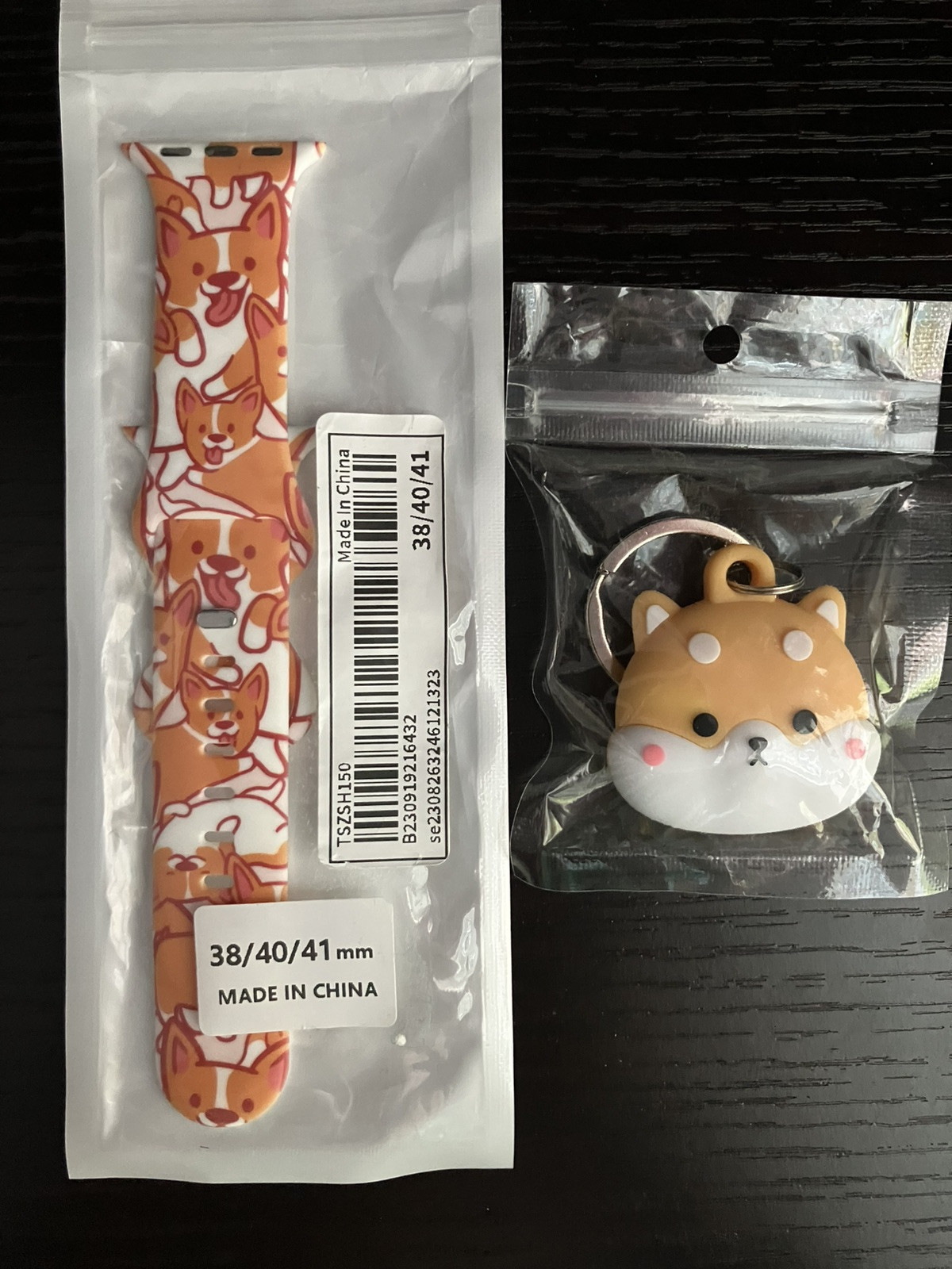 NEW Corgi Dog Silicone Watch Band 38/40/41mm & AirTag Holder Apple Compatible
