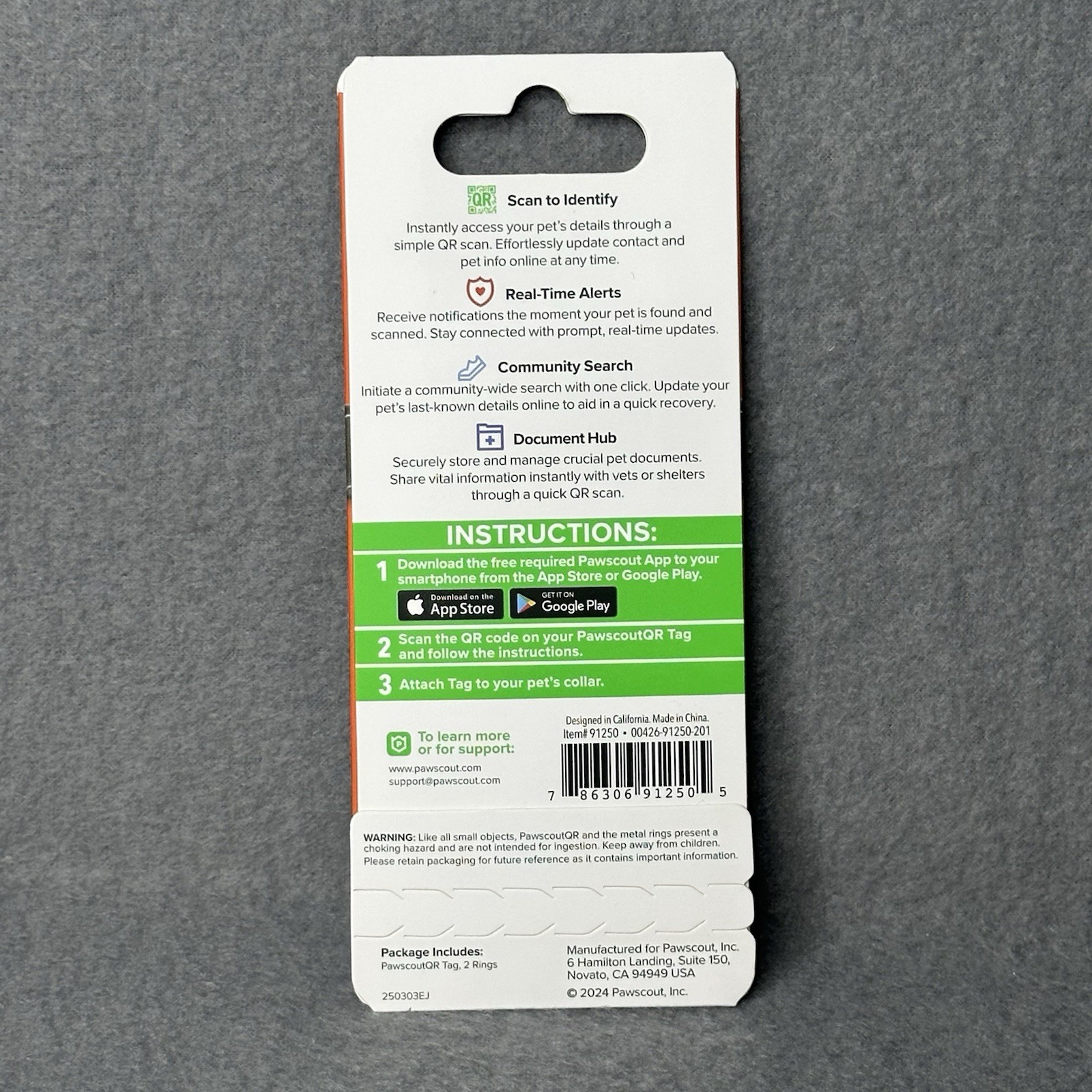 Pawscout Smarter Pet Tag Community Pet Finder Tracker GPS w/ App Dog Cat Sealed
