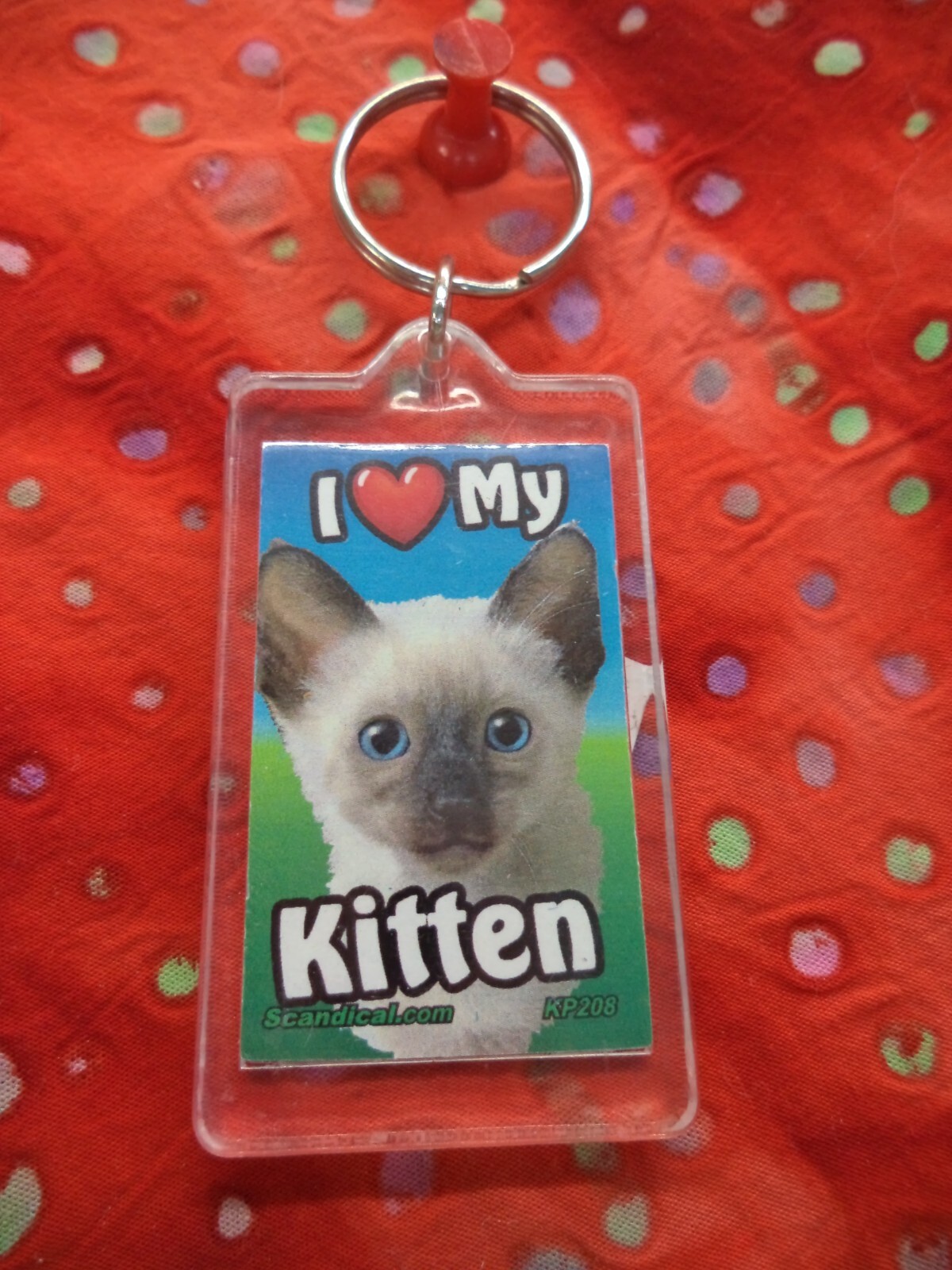 SCANDIAL PET KEY CHAINS – DOUBLE SIDED – I LOVE MY __CAT__ YOU PICK BREED! #1