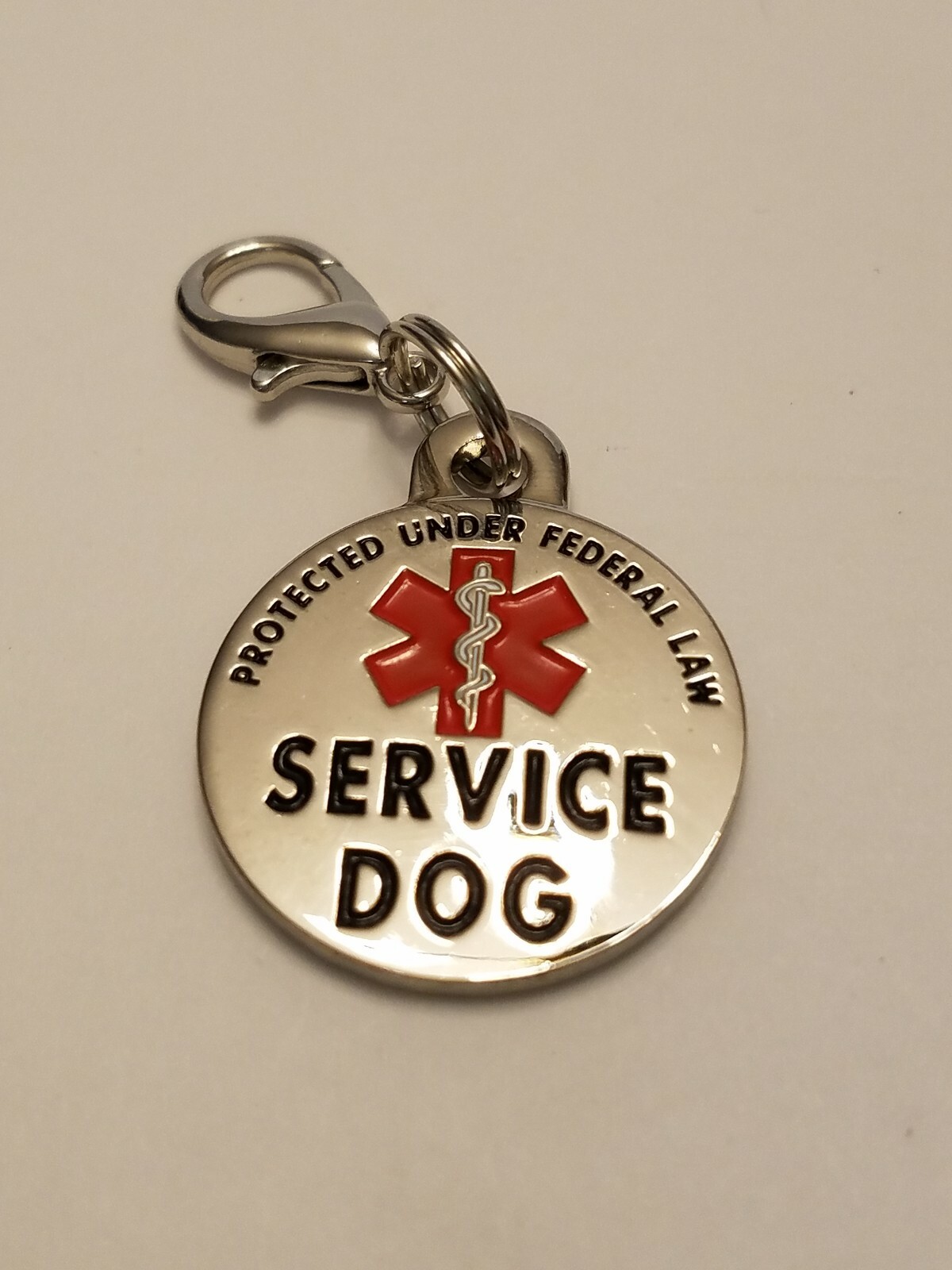 Double Sided Service Dog Federal Protection TAG – Vest Collar Harness – NEW