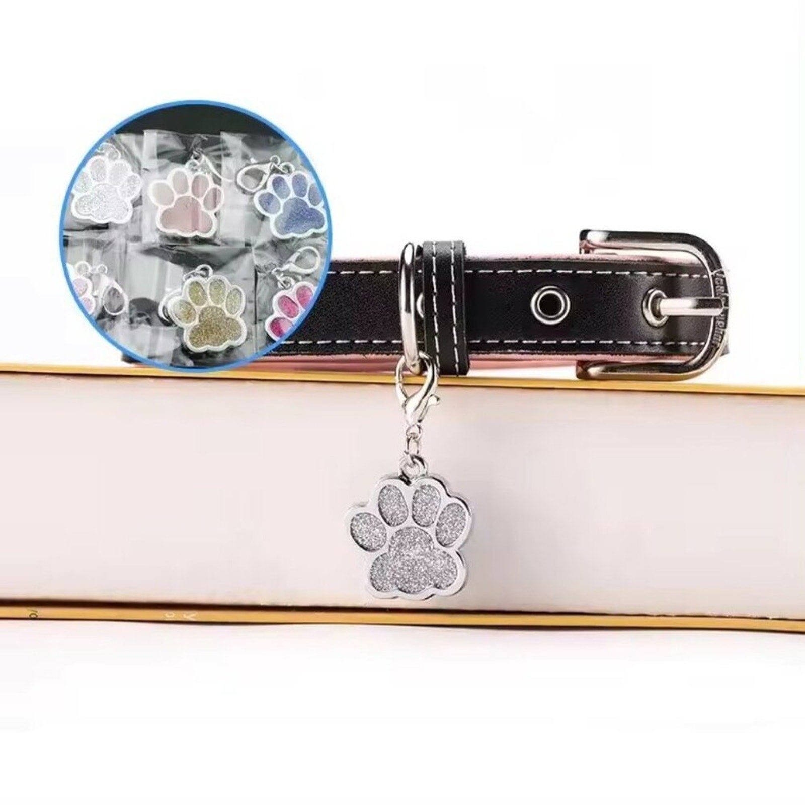 Personalized Engraved Metal Dog Paw Name, ID Tag, QR Code Powered By ScanKeep