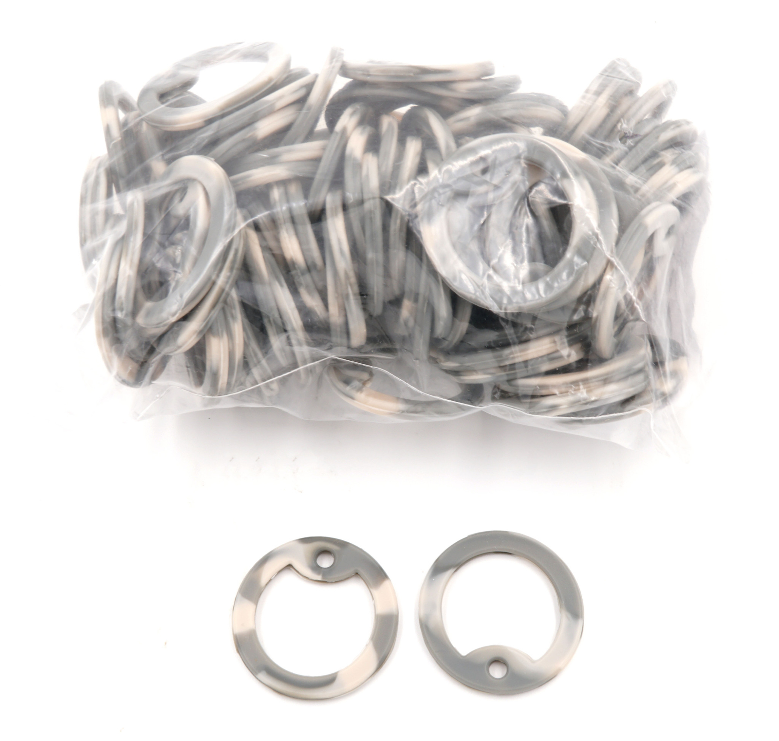 Bag of 100 ACU CAMO Silicone Military Army Dog Tag Rubber Silencers