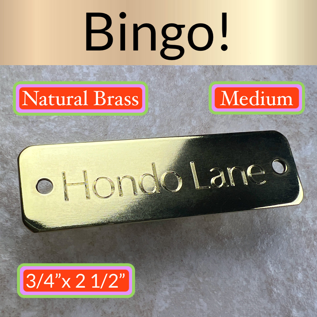 Custom Engraved Tags Personalized NAME PLATE ID Tags NAME PLATE BRASS MEDIUM