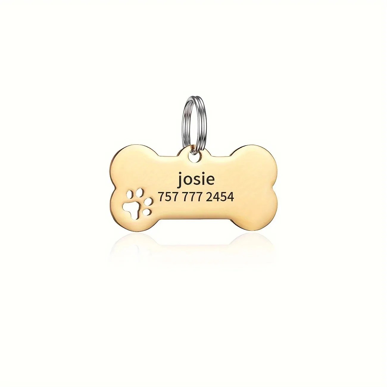 Personalized Engraved High Quality Dog Cat Tags with Name and Phone Number Bone