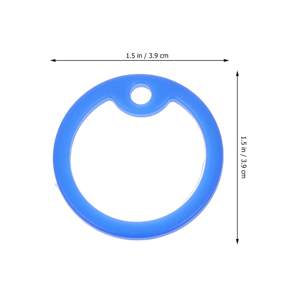 15Pcs Flexible Silicone Dog Tag Silencers Blue for Pet Supplies