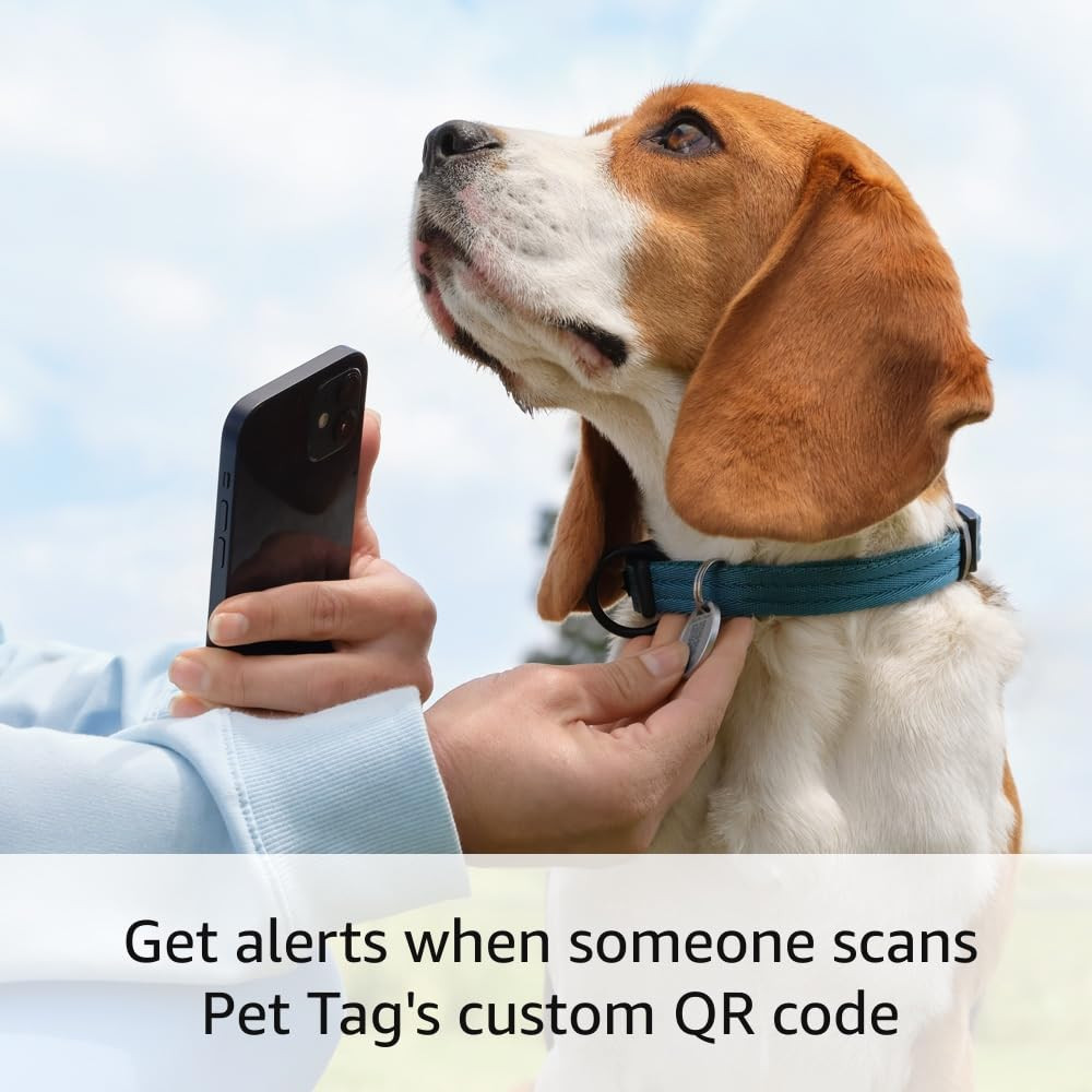 Pet Tag | Easy-To-Use Tag with QR Code | Real-Time Scan Alerts | Shareable Pet P