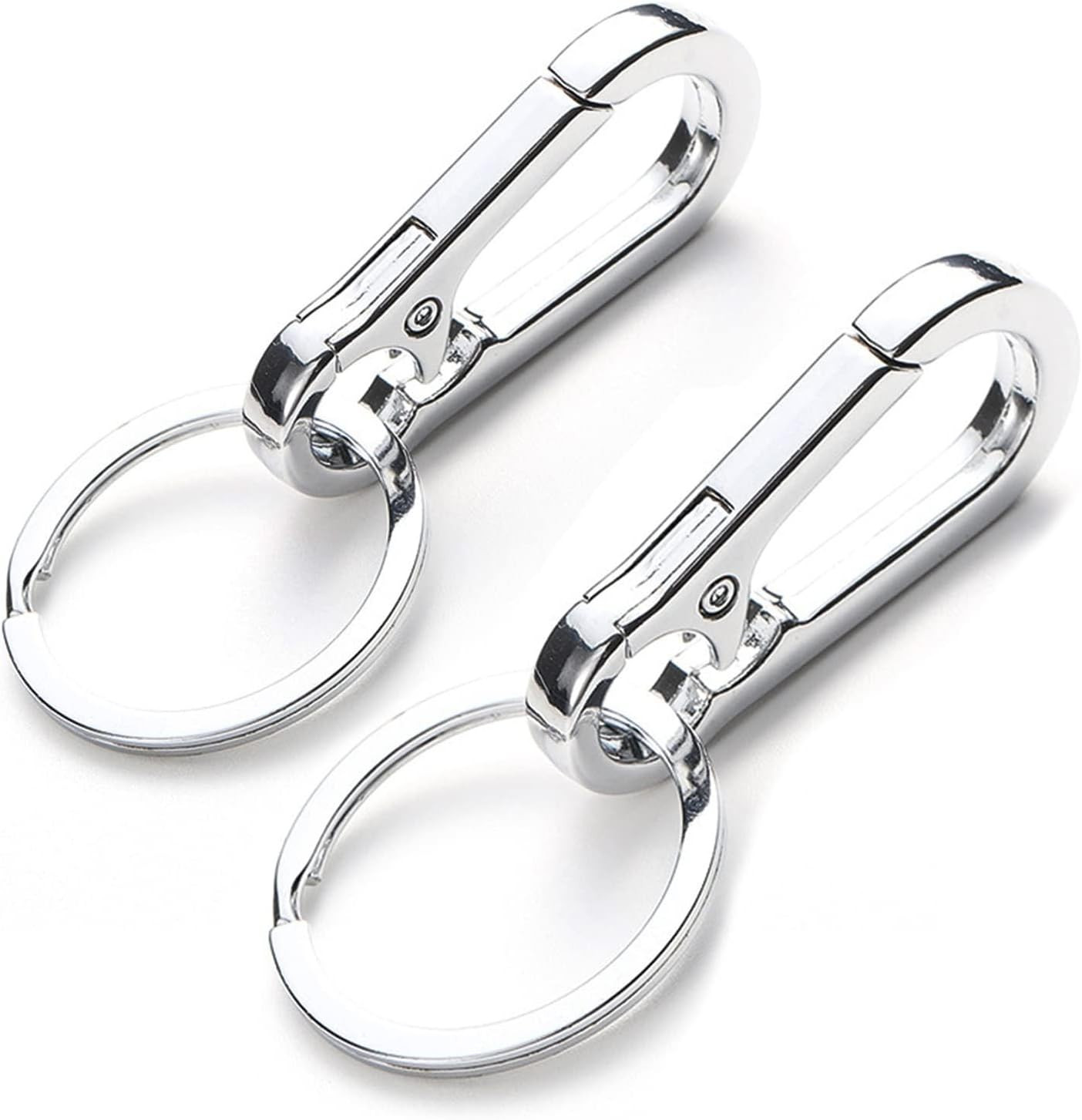 2 Pack Dog Tag Clips, Stainless Steel Heavy Duty Quick Clips with Rings, Easy