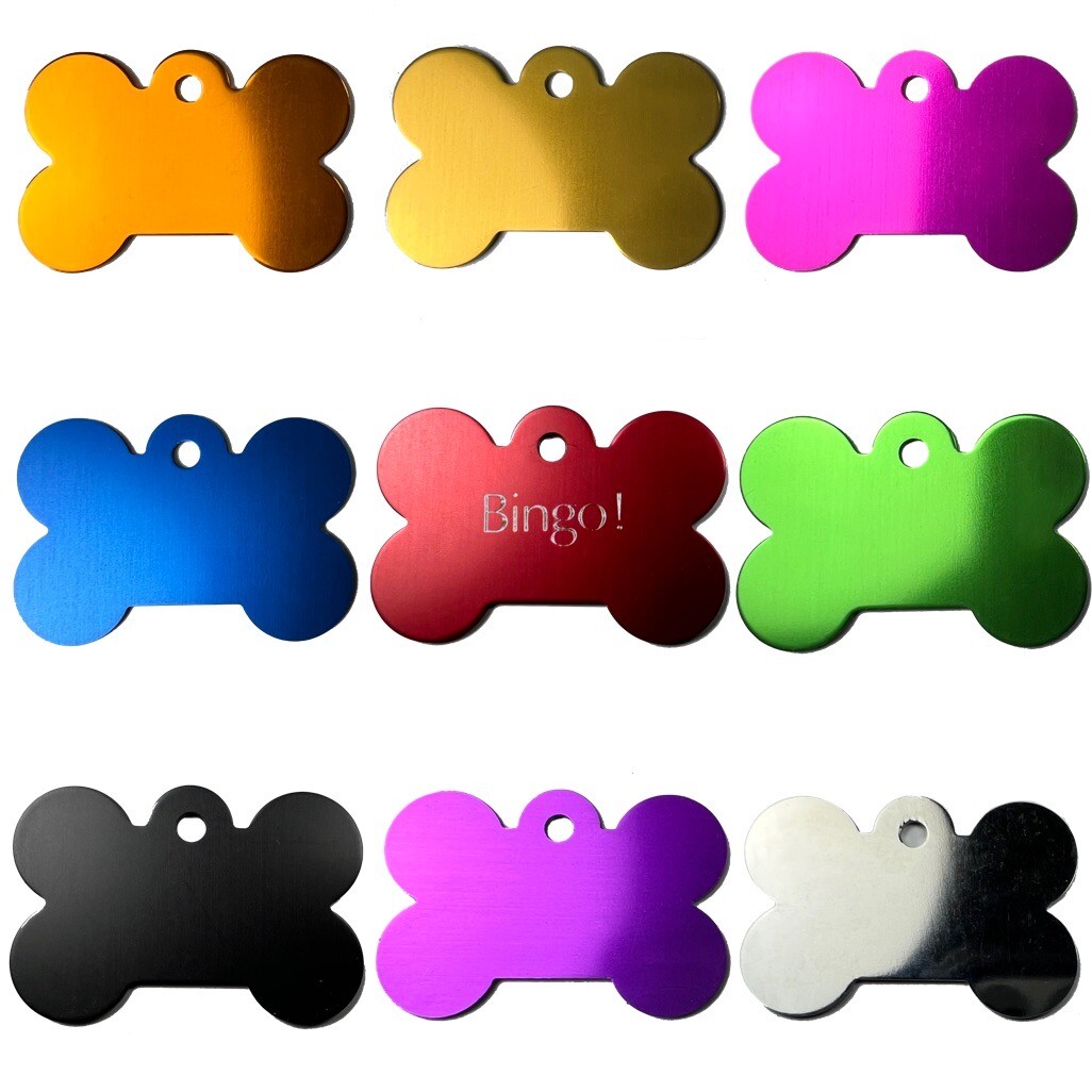 Custom Engraved Dog Tags Personalized Dog Collar Pet Tags Engraved Pet ID BONE