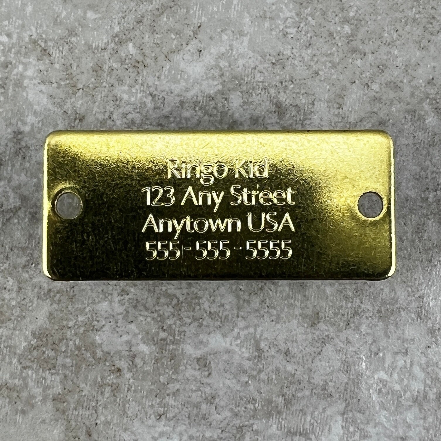 Custom Engraved Tags Personalized NAME PLATE Tags Name Plate RUSTIC BRASS SMALL