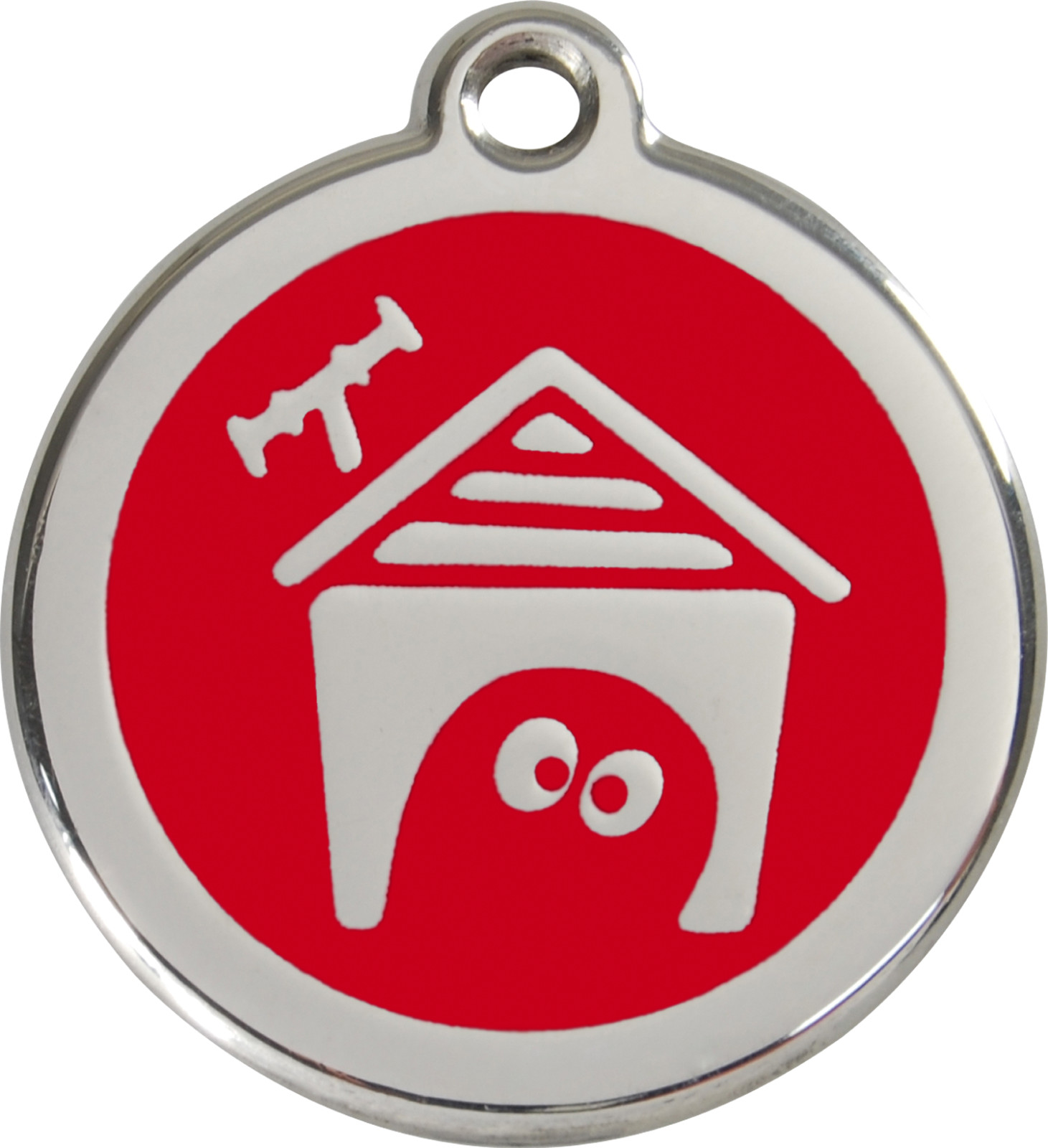 Steel Red Dingo House ID Dog Tag Black Purple Blue Green Yellow Orange Red Pink