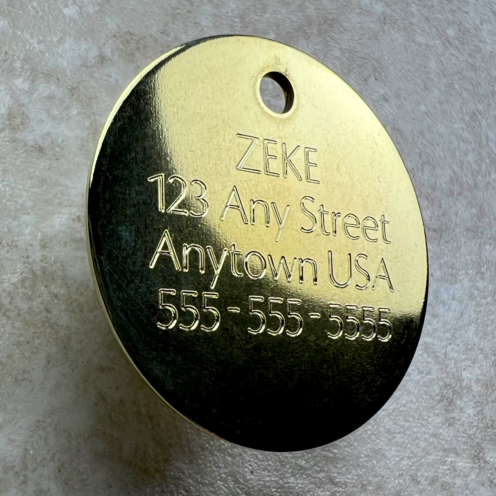 Custom Engraved Dog Tags Personalized Dog Collar Pet Tags Engraved BRASS CIRCLE
