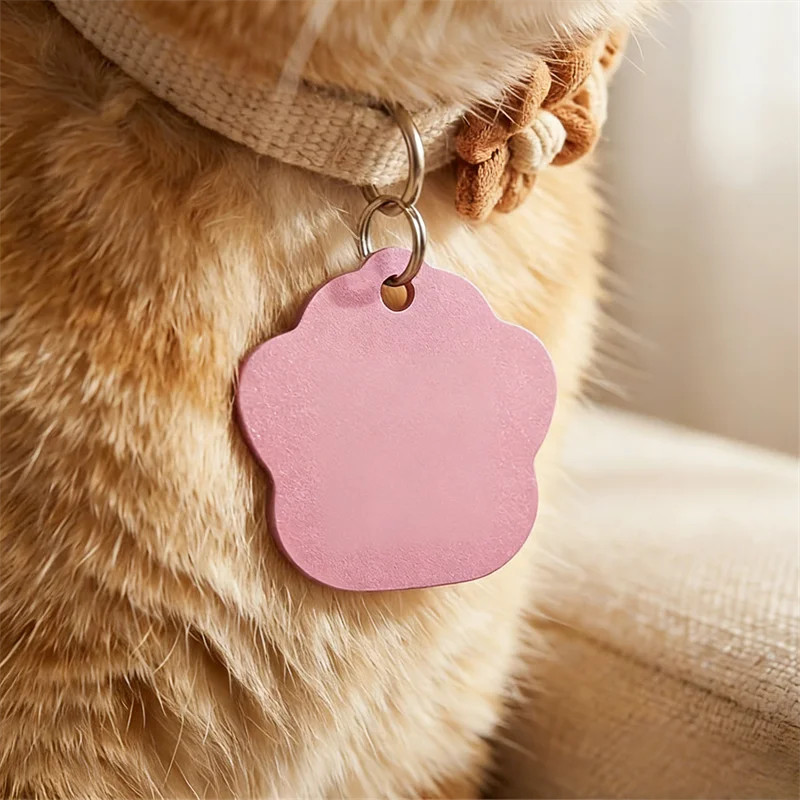 100Pcs Random Mix Aluminum Blank ID Tags Personalized Pet Dog Cat Name Plates