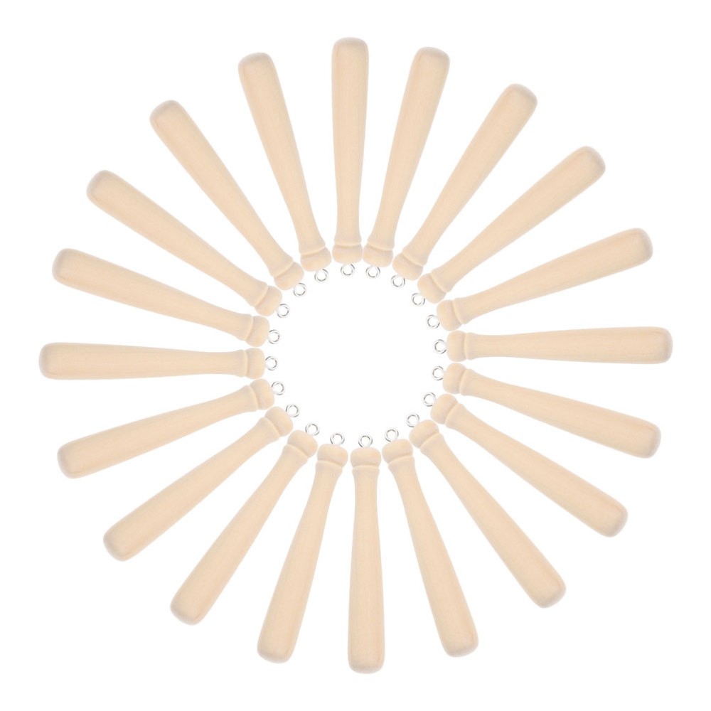 55Pcs Pendant Making Supplies Handmade Baseball Bat Ornament Accessories