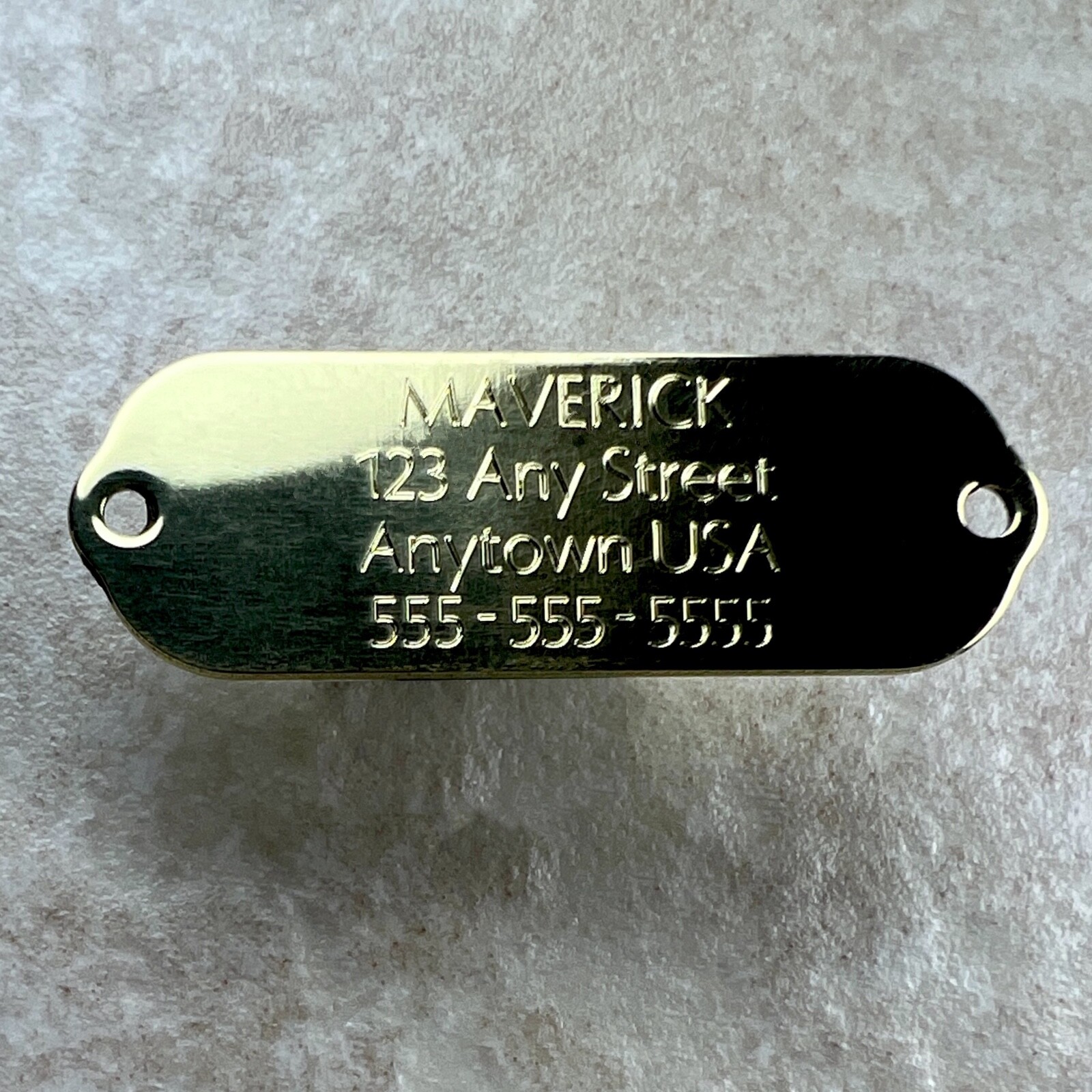 Custom Engraved Dog Tags Personalized Dog Collar ID Tags NAME PLATE BRASS SMALL