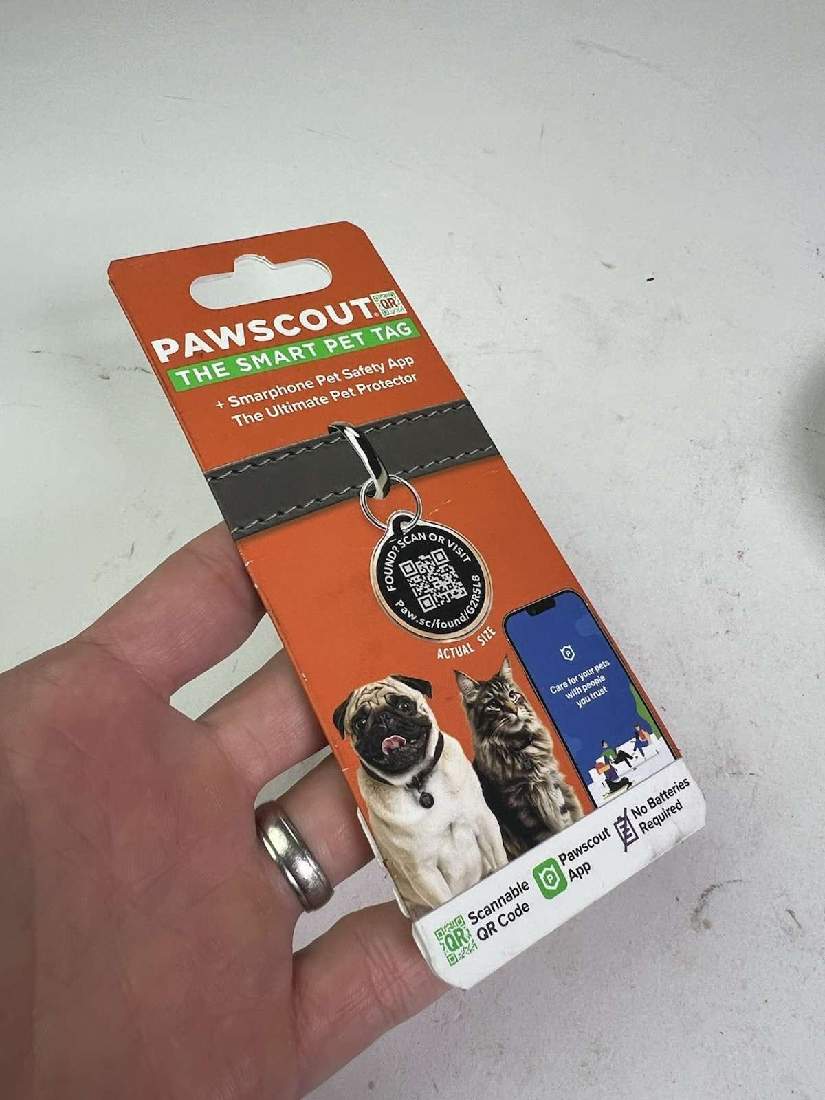PawscoutQR The Smart Pet Tag Finder for Dogs/Cats Connects To Your Phone- Sealed