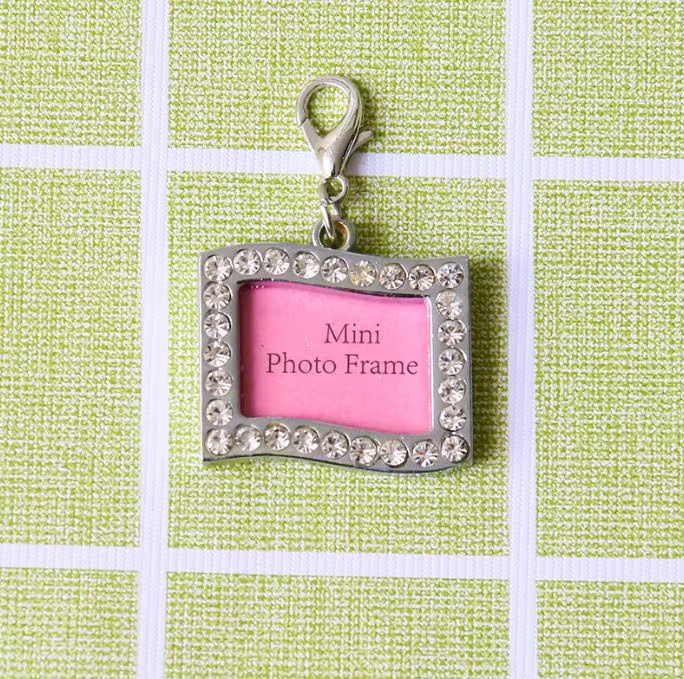Mini Photo Frame Pet Tag – Writable ID , Keychain, Holiday Gift for Pet Lovers